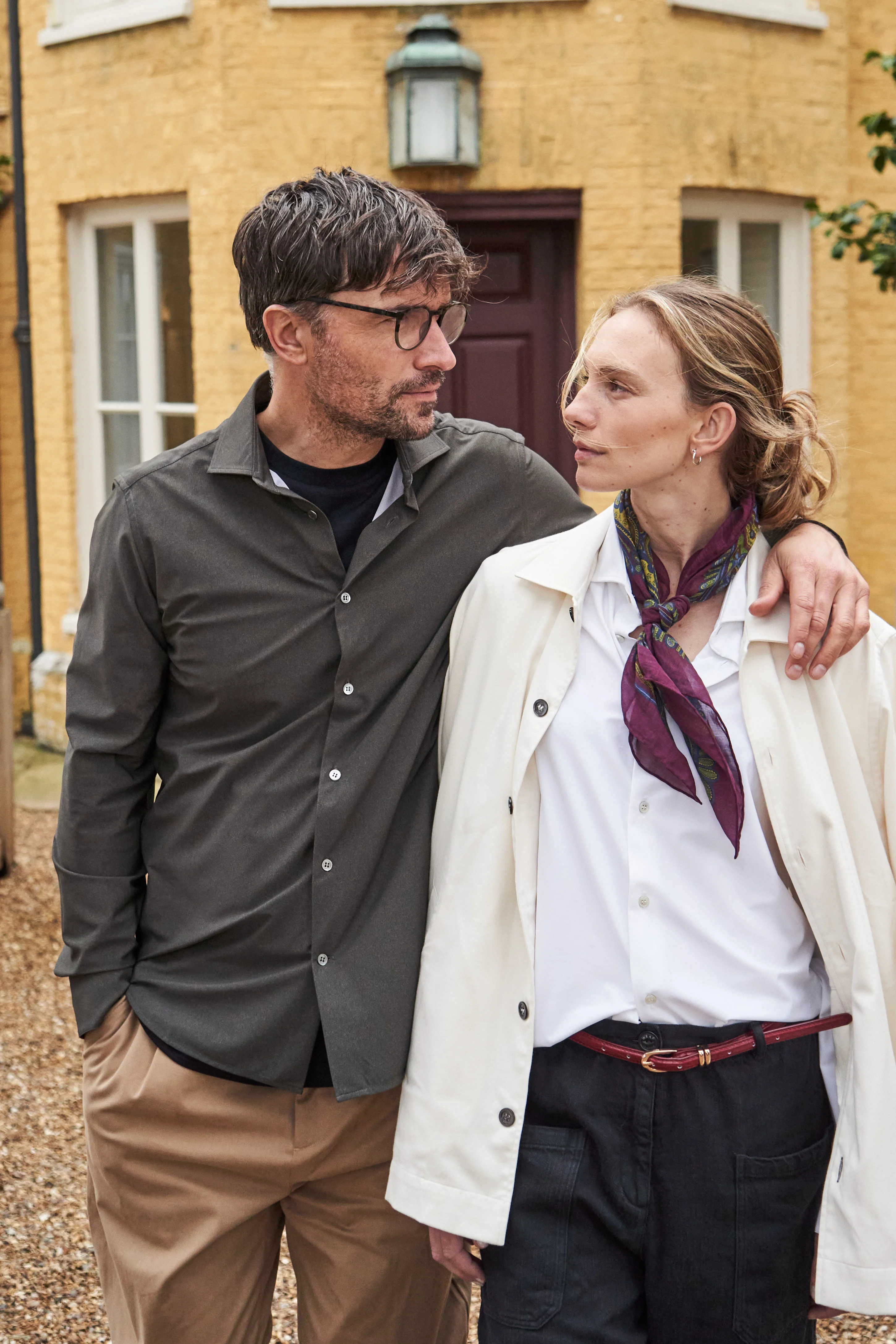 Recycled Italian White Cut Away Comfort Shirt - Image 5