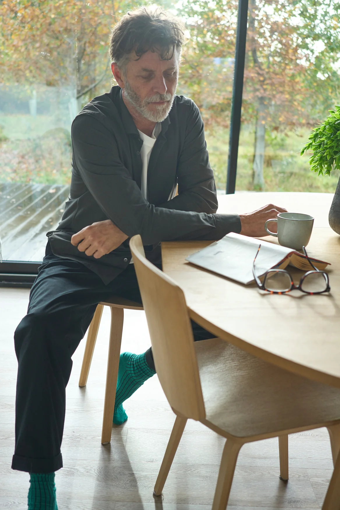 Recycled Italian Chocolate Cut Away Comfort Shirt - Image 6