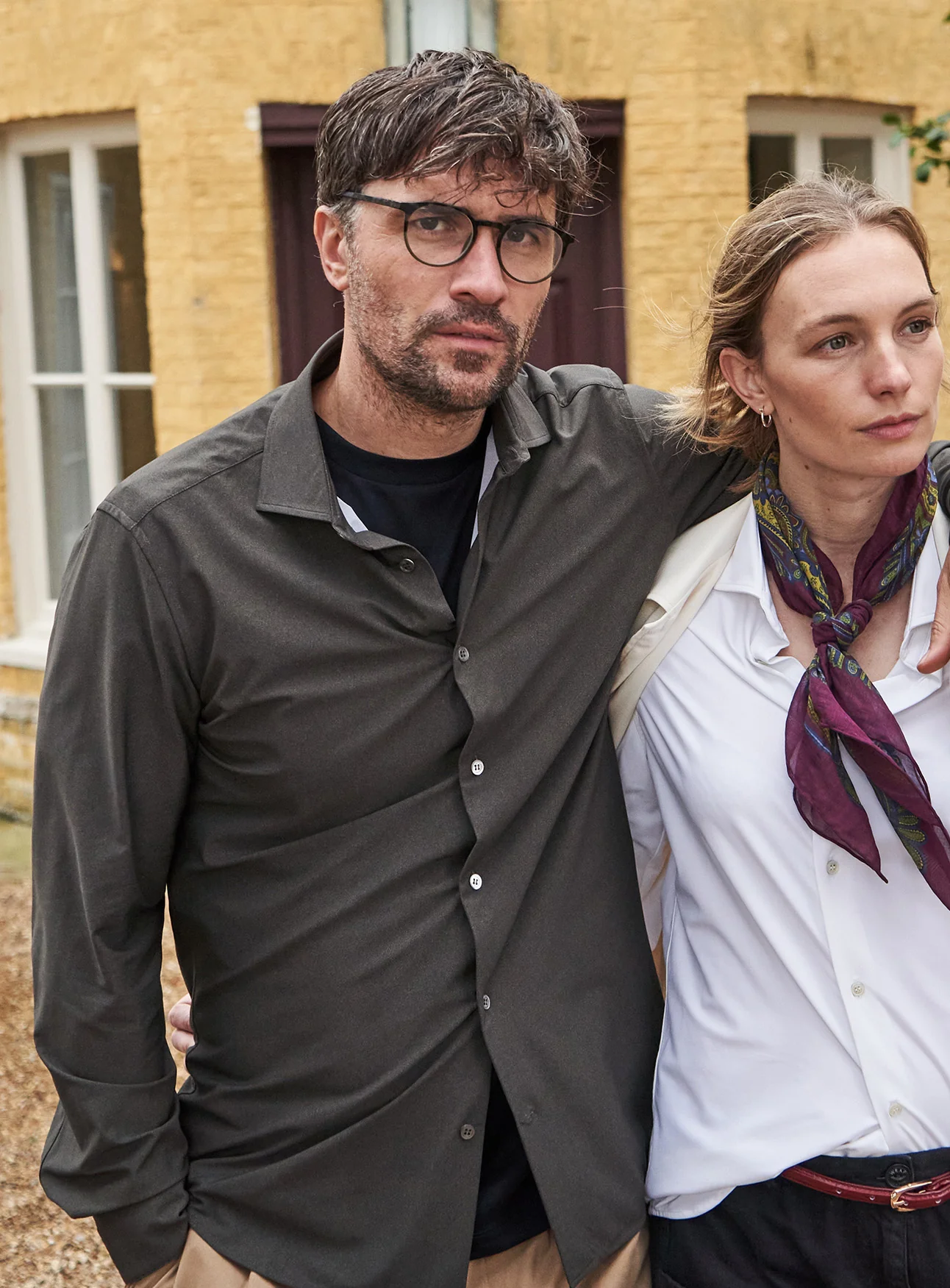 Recycled Italian Chocolate Cut Away Comfort Shirt - Image 7