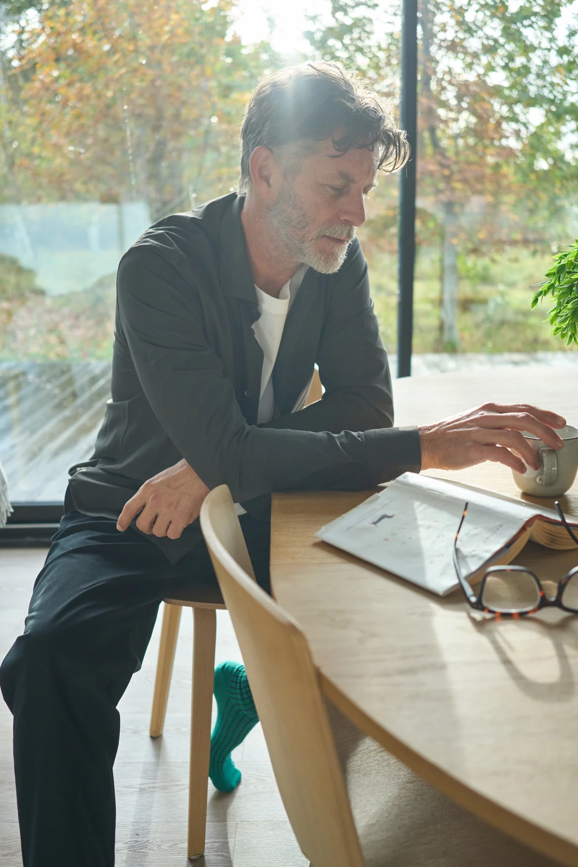 Recycled Italian Chocolate Cut Away Comfort Shirt - Image 8