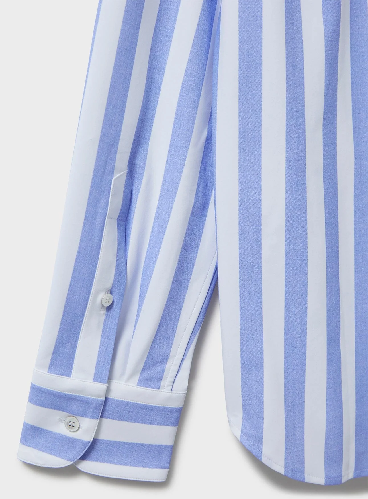 Recycled Italian Sky Rowers Stripe Cut Away Comfort Shirt - Image 5