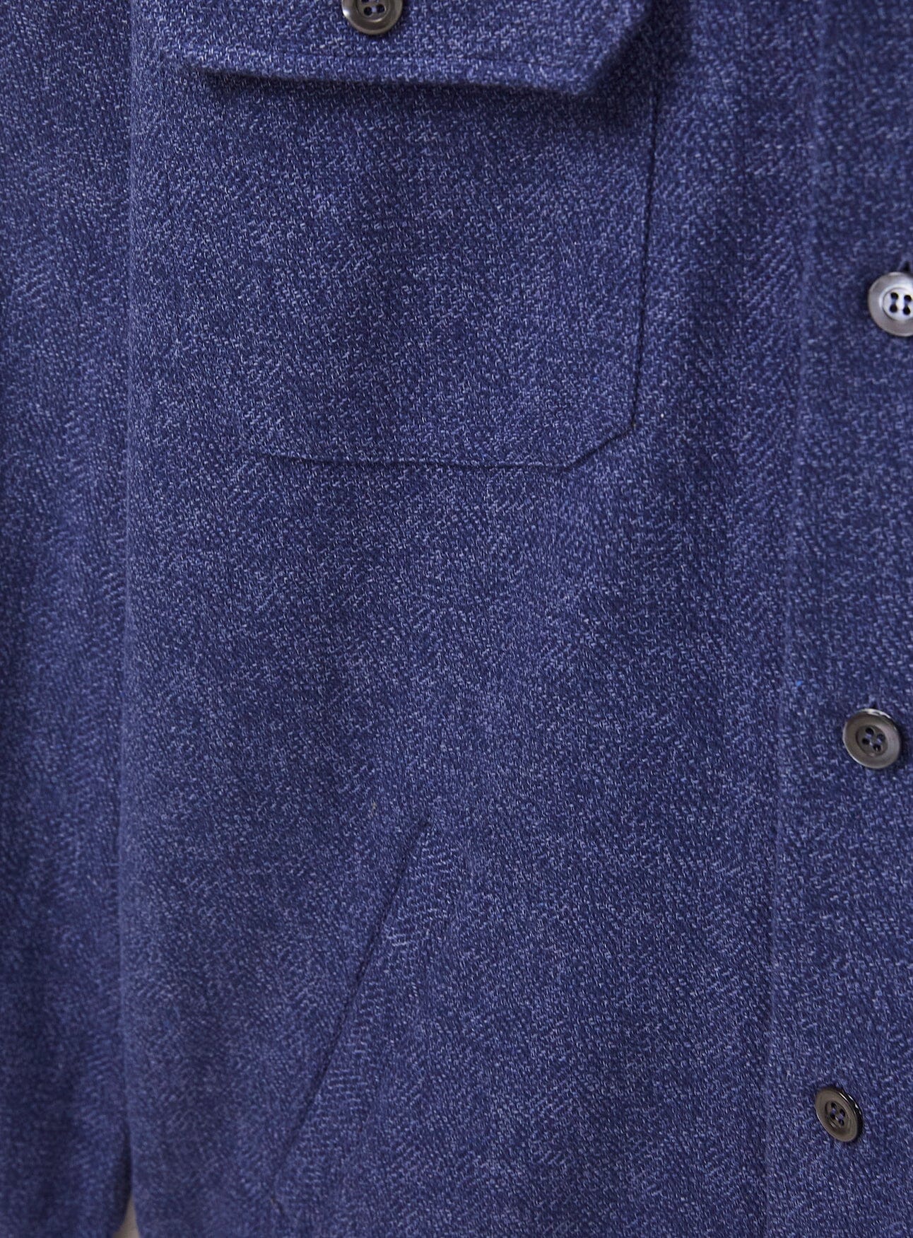Recycled Piccadilly Cross Weave Blue Overshirt - Image 5