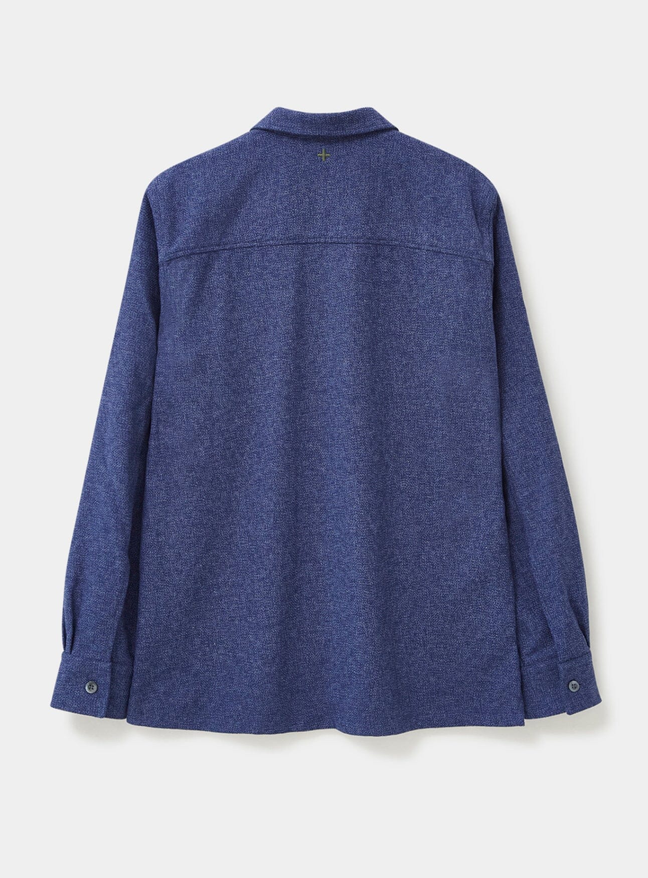 Recycled Cross Weave Spitalfields Blue Overshirt - Image 7