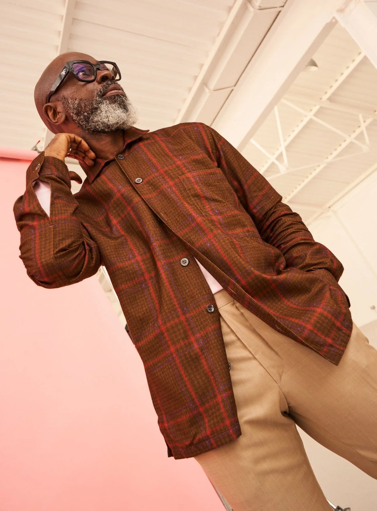 Recycled Flannel Chocolate Check Spitalfields Overshirt - Image 3