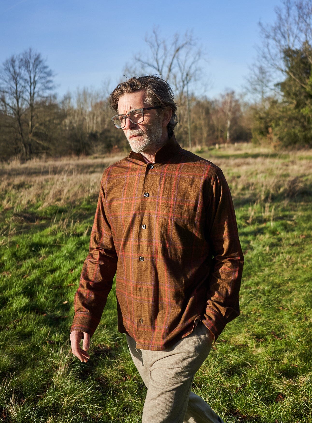 Recycled Flannel Chocolate Check Spitalfields Overshirt - Image 7