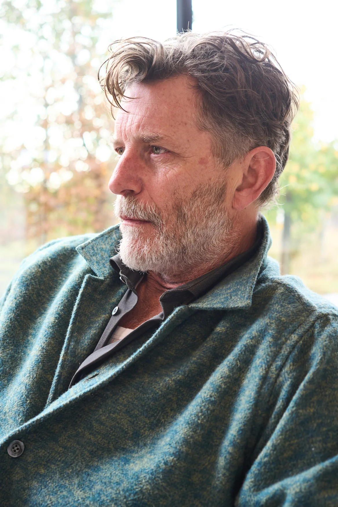 Heavy Recycled Flannel Green Bomber Jacket - Image 9