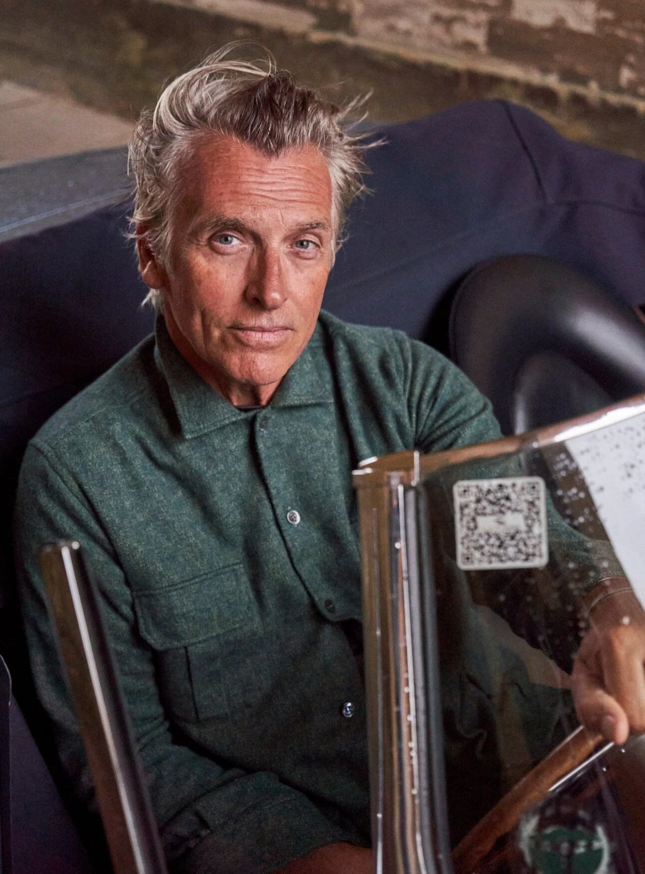 Heavy Recycled Soft Flannel Green Men's Overshirt - Image 12