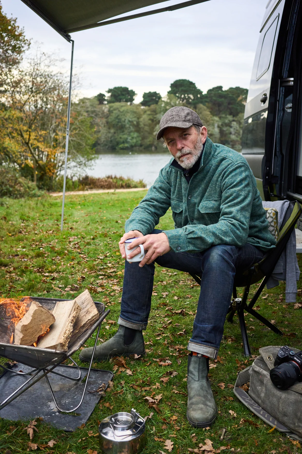 Heavy Recycled Soft Flannel Green Men's Overshirt - Image 8