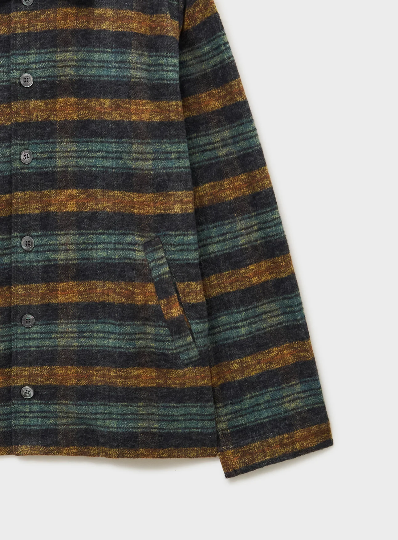 Recycled Heavy Flannel Modern Country Bomber Jacket - Image 5