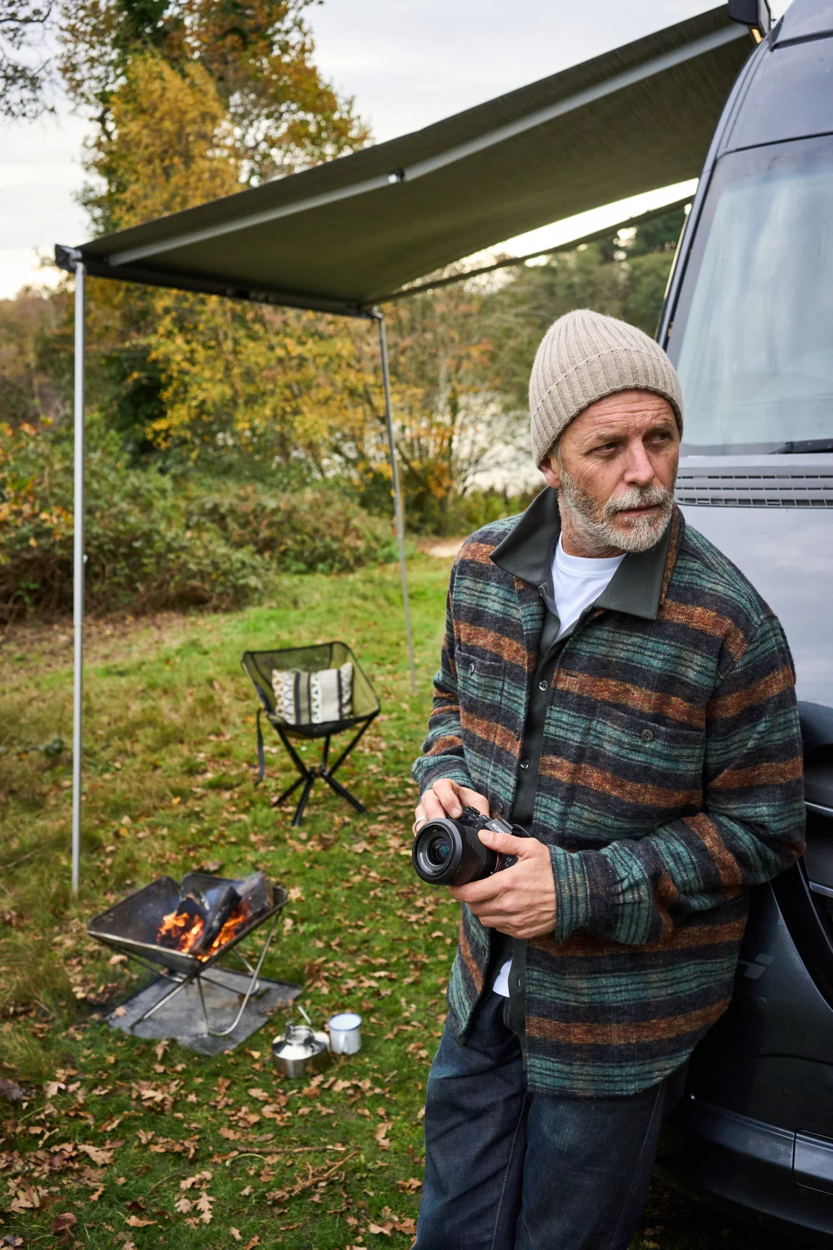 Cashmere Oatmeal Ribbed Beanie Hat - Image 8