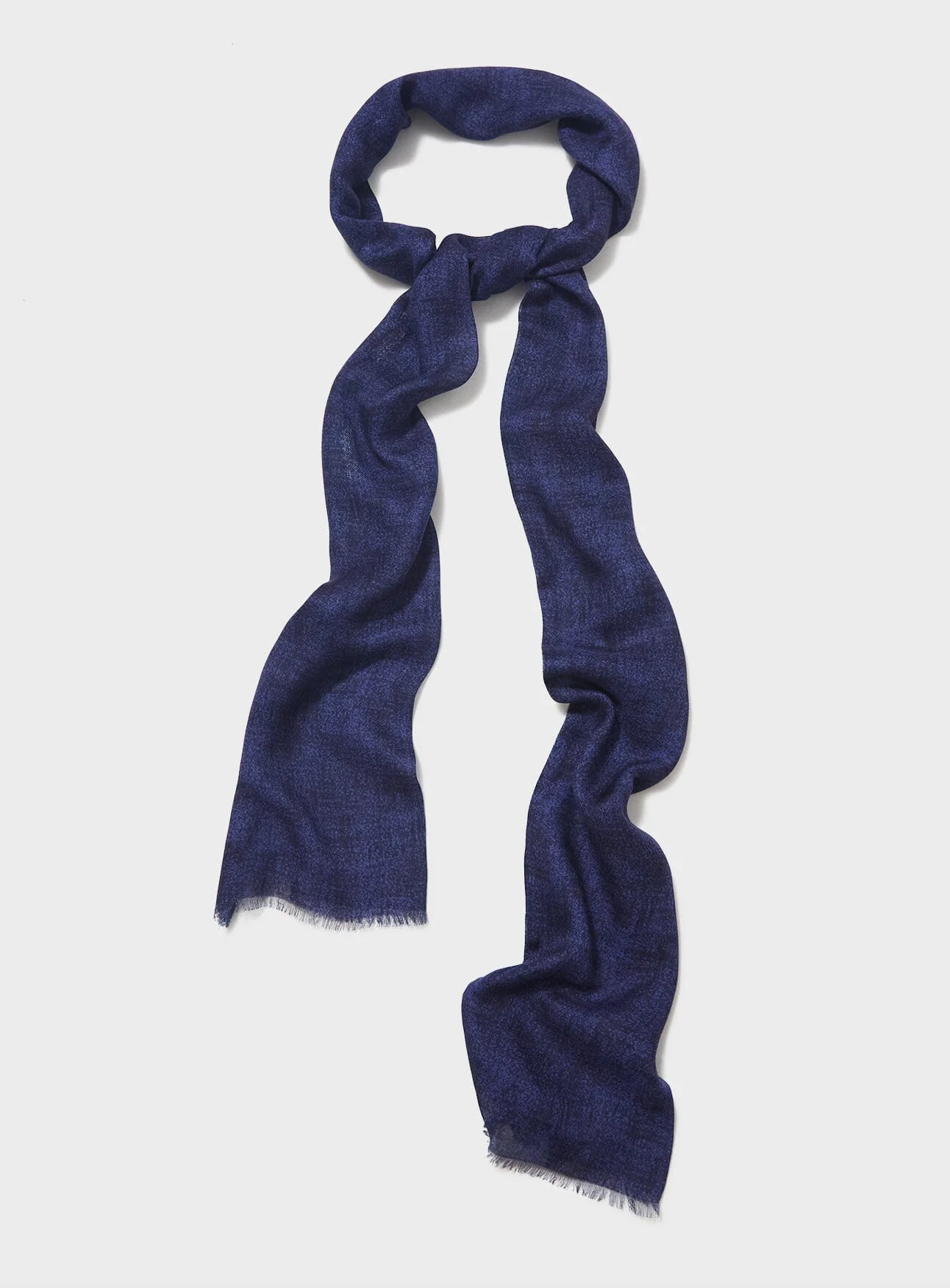 Italian Tencel Biodegradable Blue Semi-Plain Scarf - Image 3