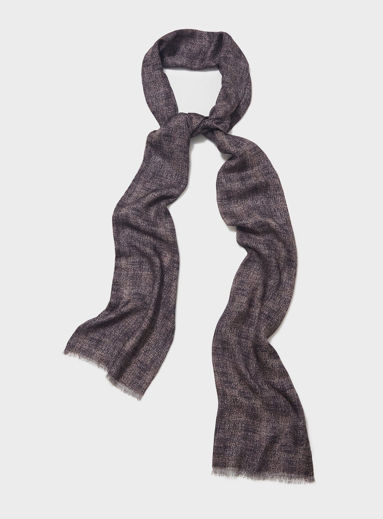 Italian Tencel Biodegradable Chocolate Semi-Plain Scarf - Image 5