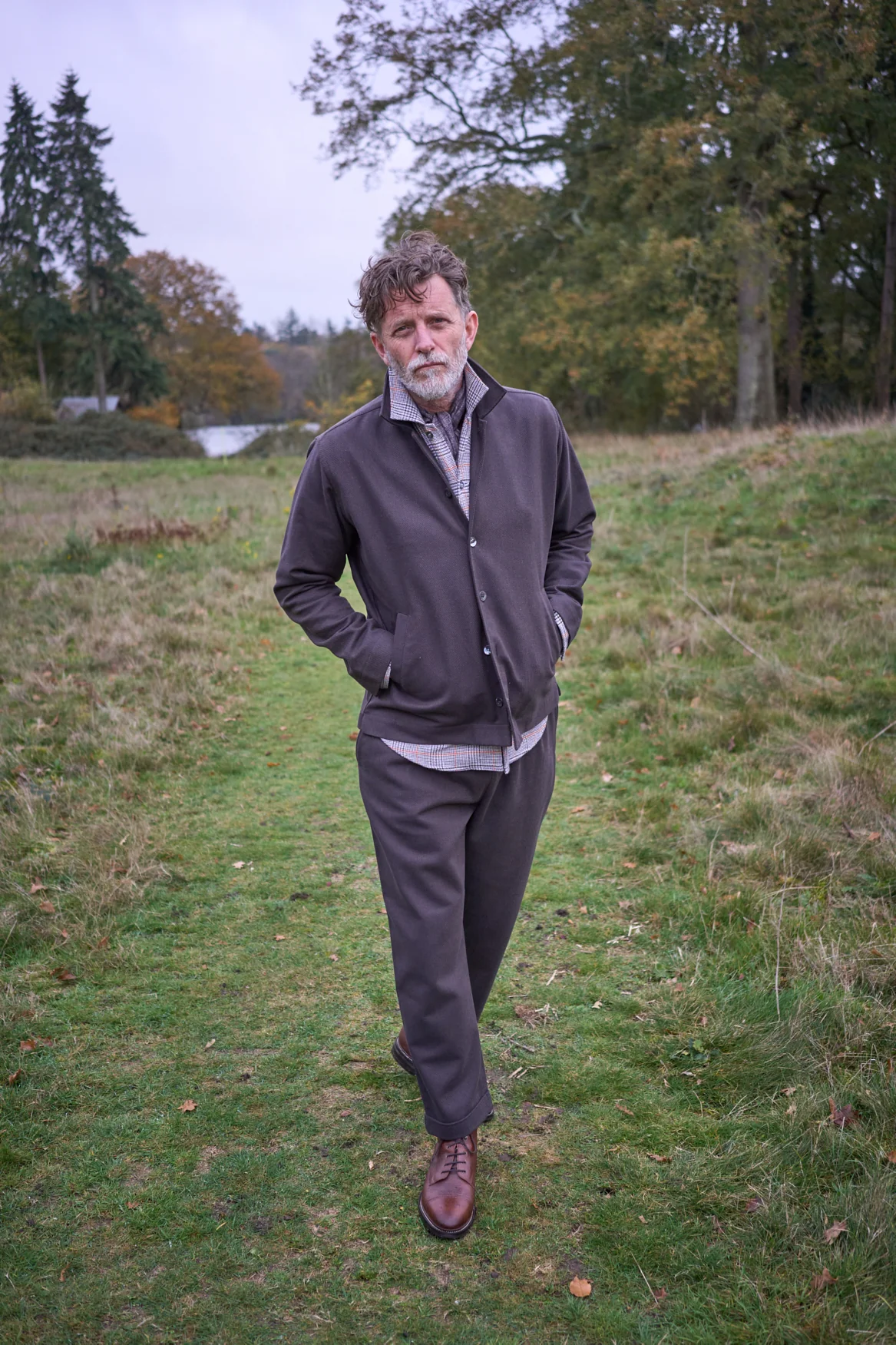 The Neem Chocolate Recycled Twill Men's Suit - Image 8