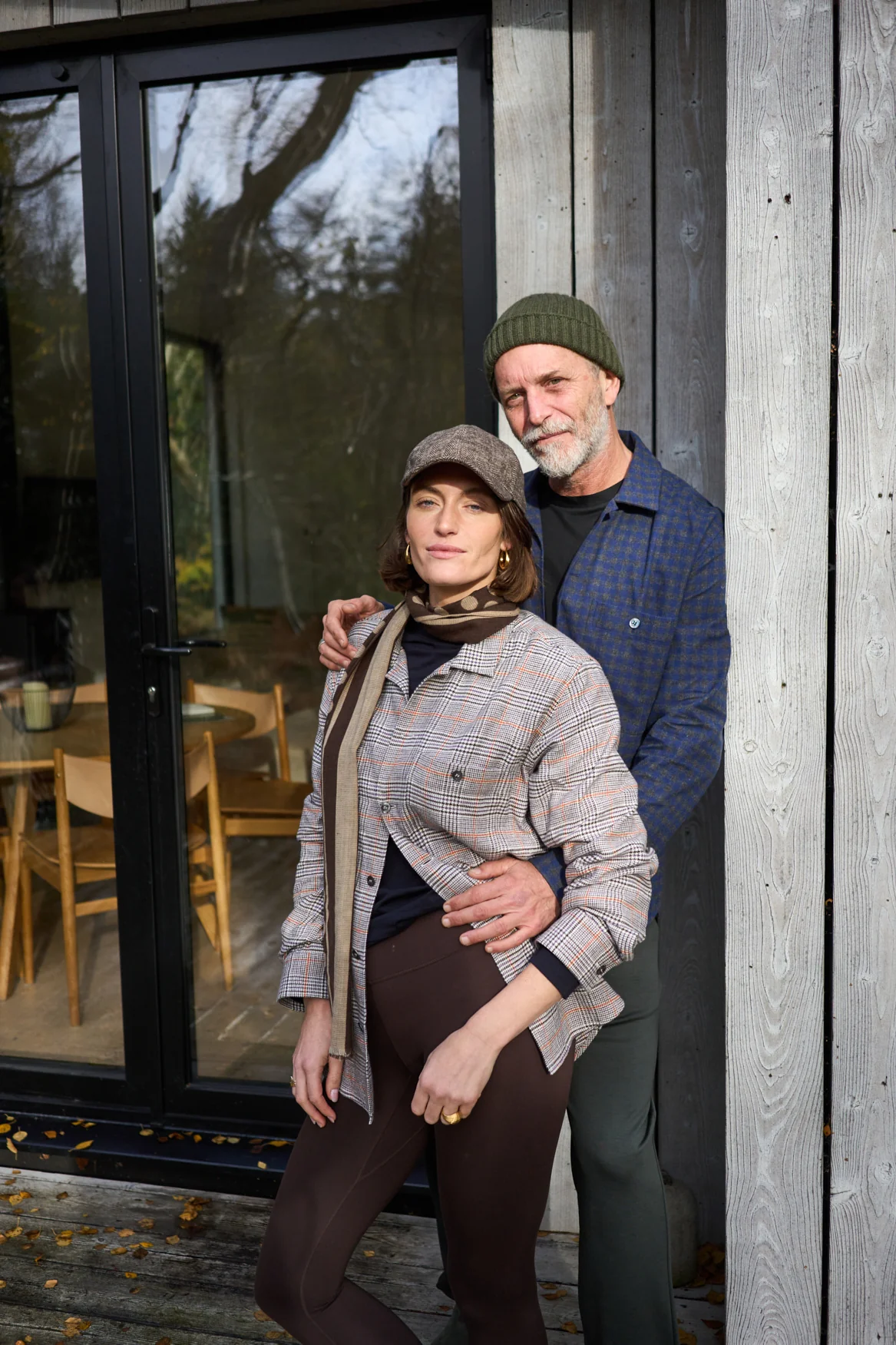 Recycled Double Faced Wool Oat Chocolate Spot Classic Scarf - Image 5