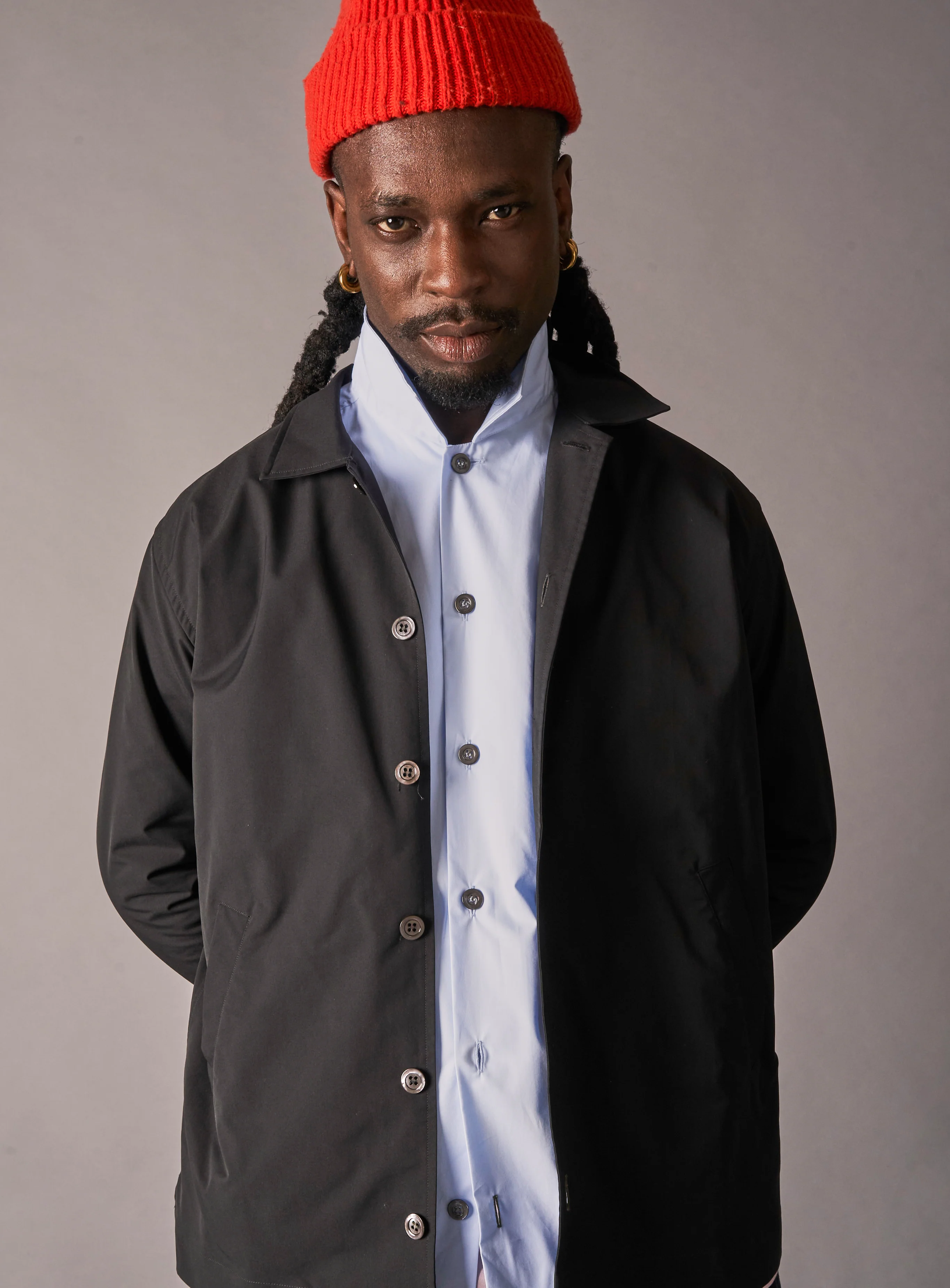 Black Neem Bomber Sorona Rain Jacket - Image 4