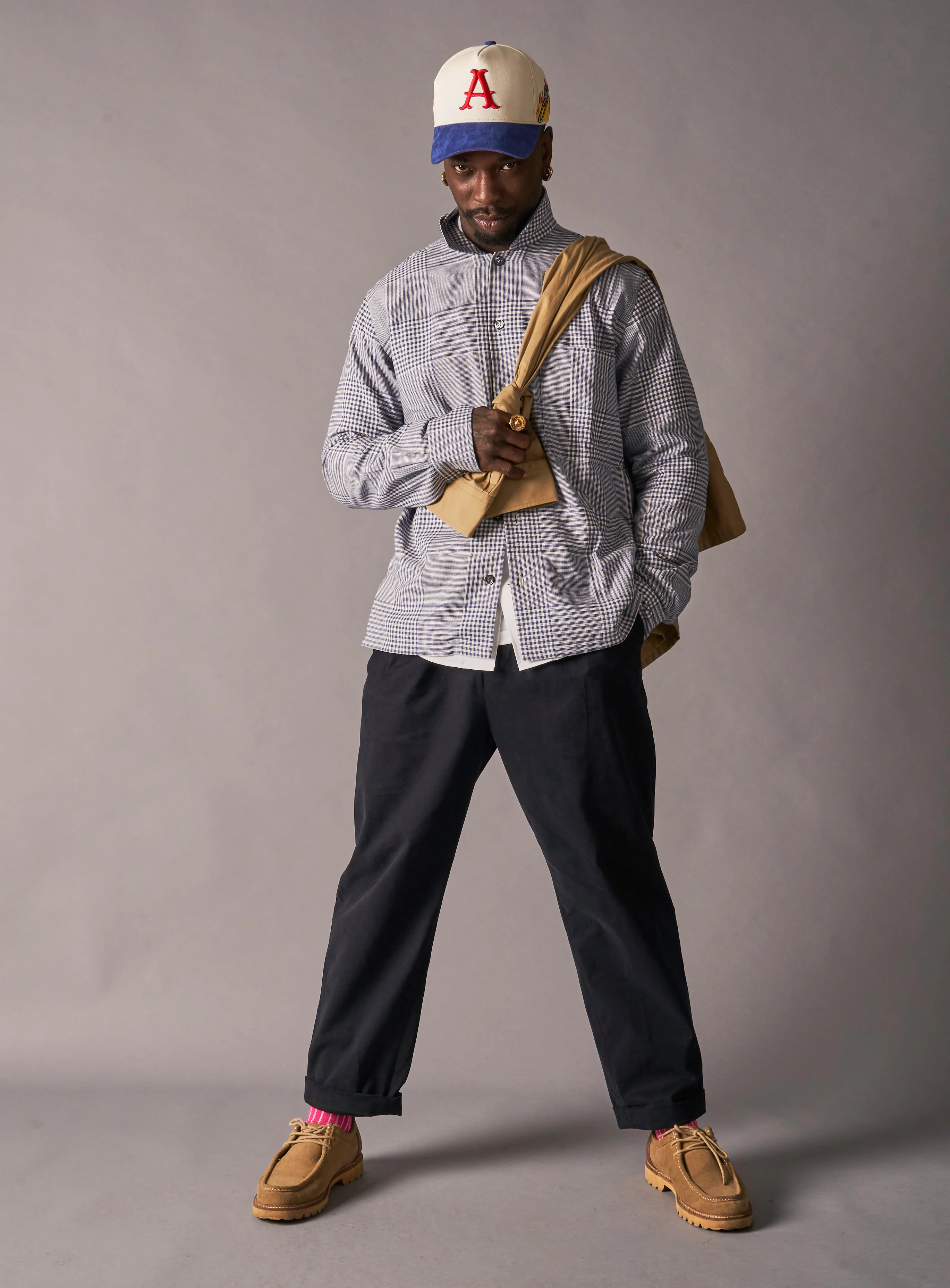 Recycled British Ribbed Cotton Bright Pink Men's Socks - Image 4