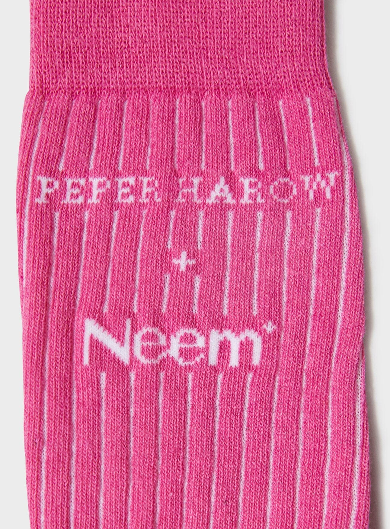Recycled British Ribbed Cotton Bright Pink Men's Socks - Image 5