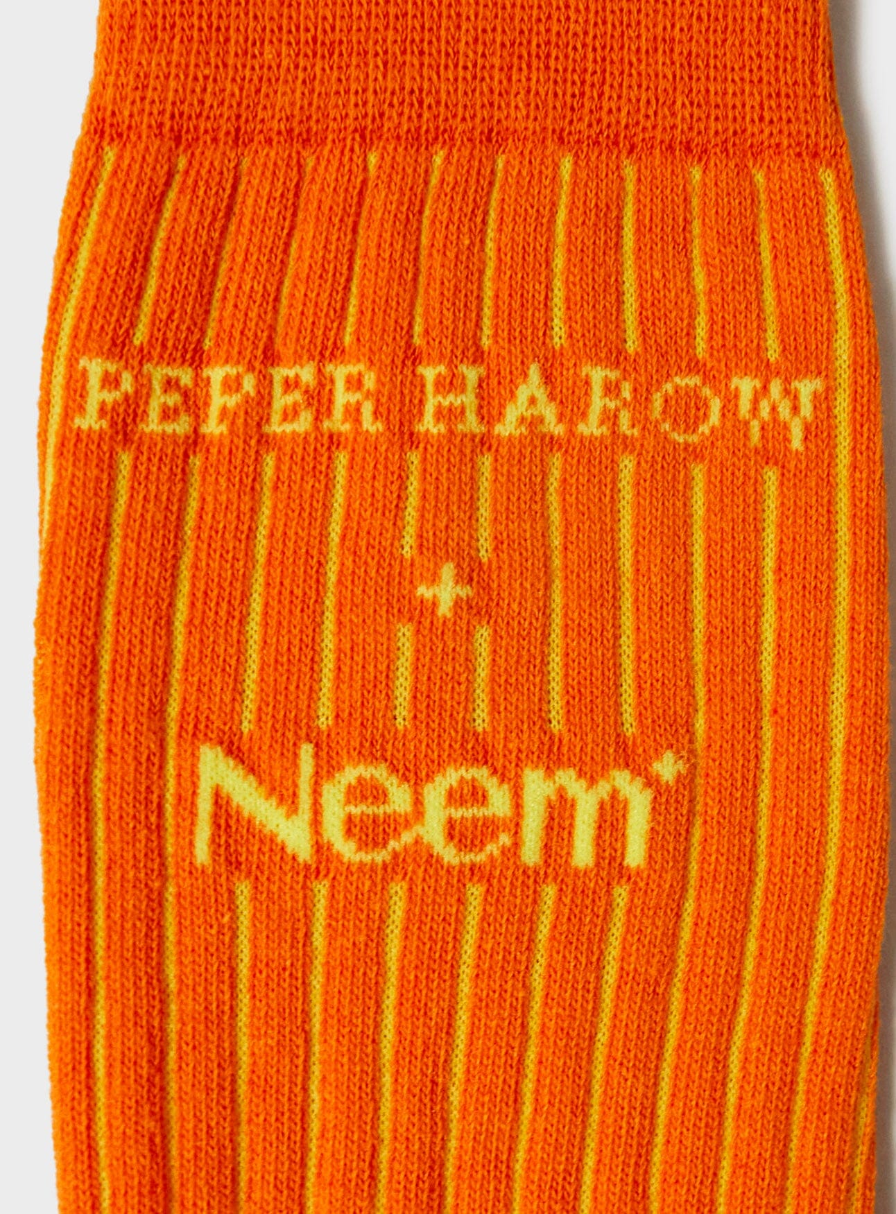 Recycled British Ribbed Cotton Orange Men's Socks - Image 5
