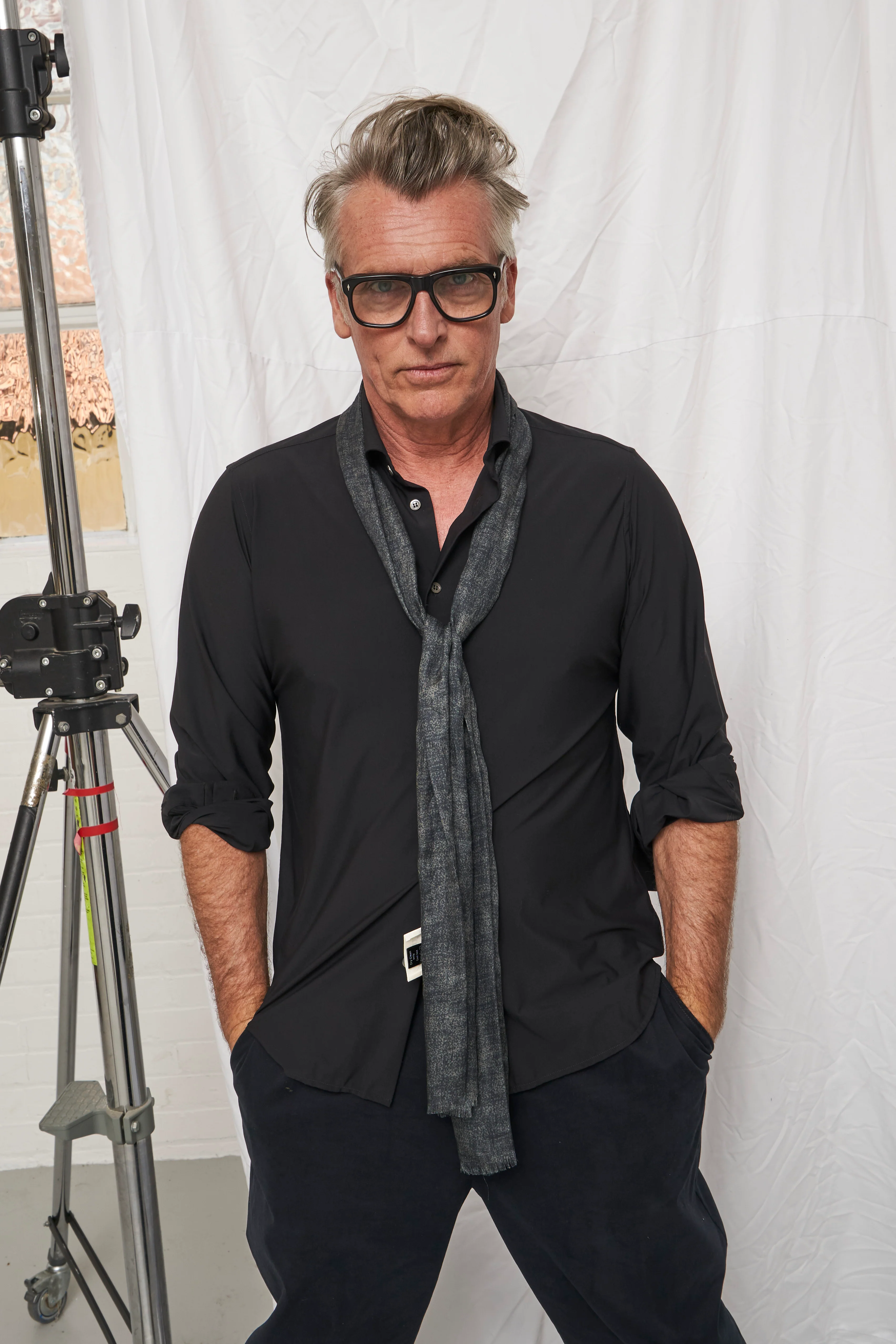 Recycled Italian Black Cut Away Comfort Shirt - Image 4