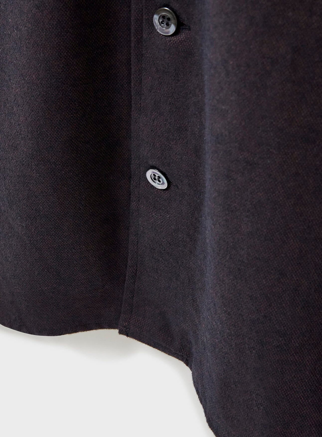 Recycled Italian Chocolate Flannel Double Pocket Overshirt - Image 5