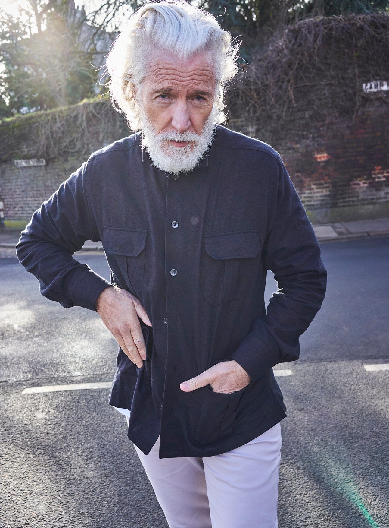 Recycled Italian Chocolate Flannel Overshirt - Image 3