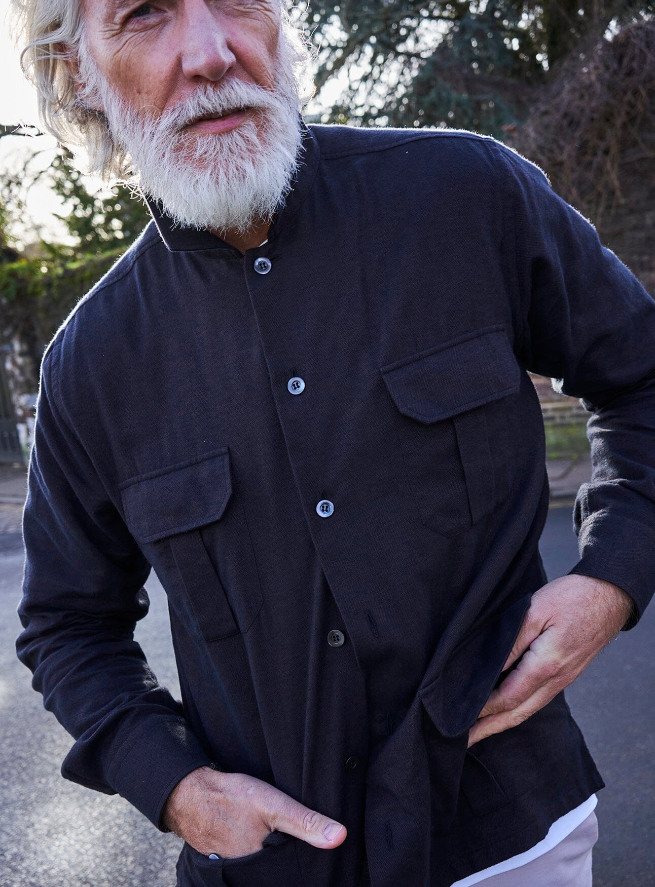 Recycled Italian Chocolate Flannel Overshirt - Image 5