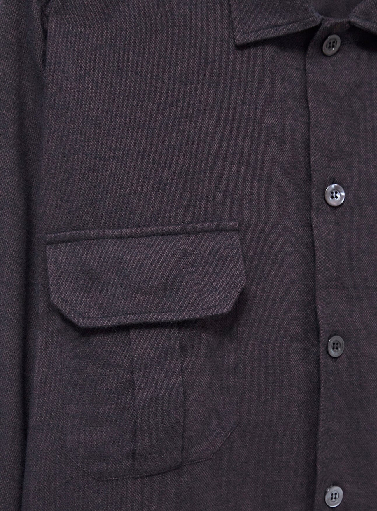 Recycled Italian Chocolate Flannel Overshirt - Image 6