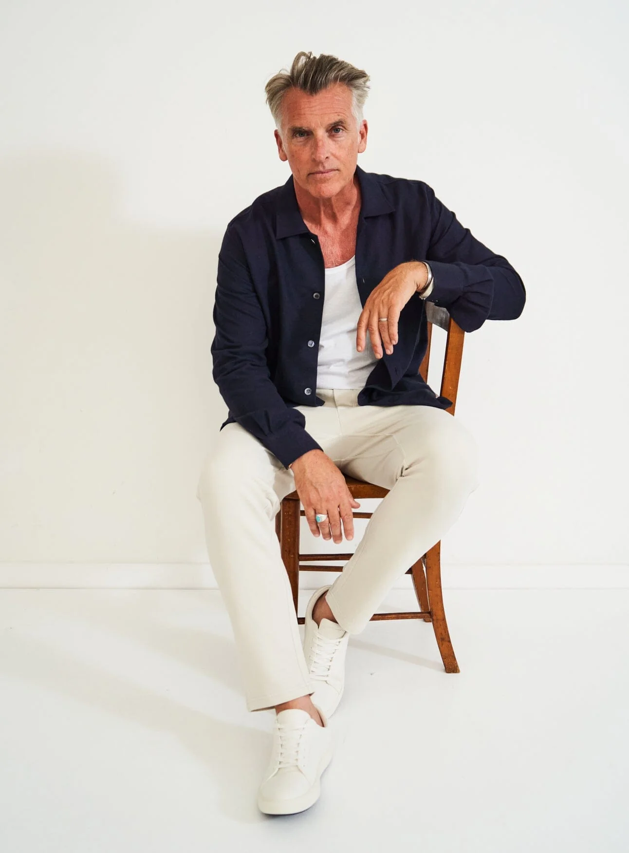 Recycled Italian Flannel Deep Navy Shirt Jacket - Image 5