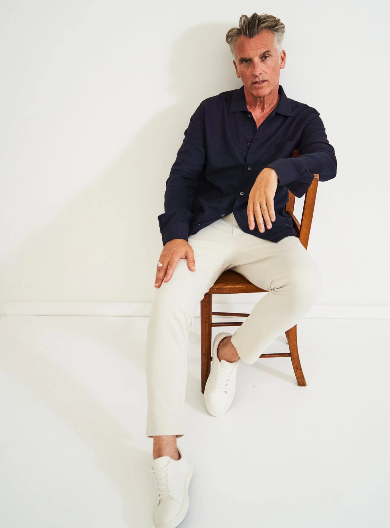 Recycled Italian Flannel Deep Navy Shirt Jacket - Image 8