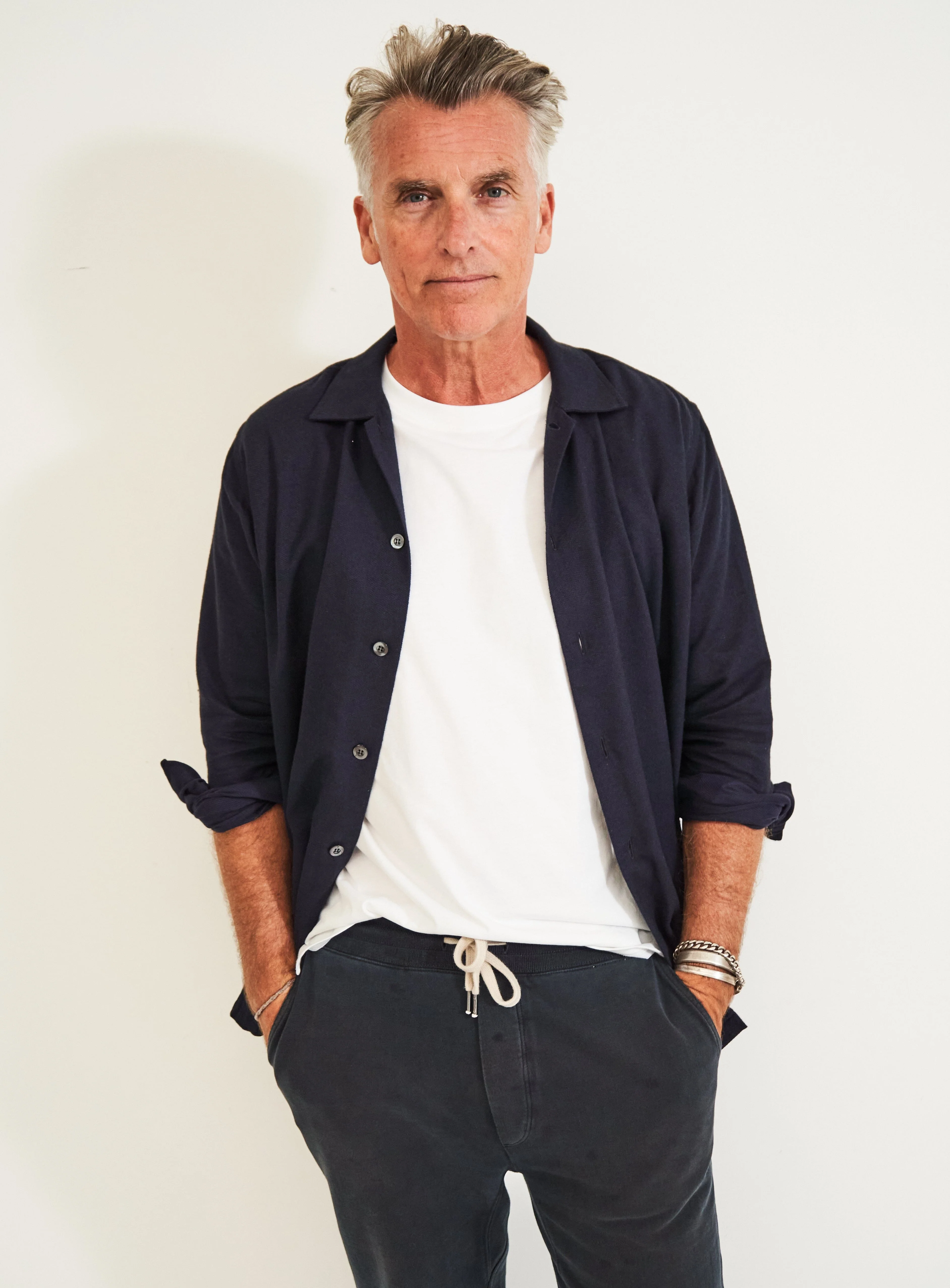 Recycled Italian Flannel Deep Navy St James Overshirt - Image 8