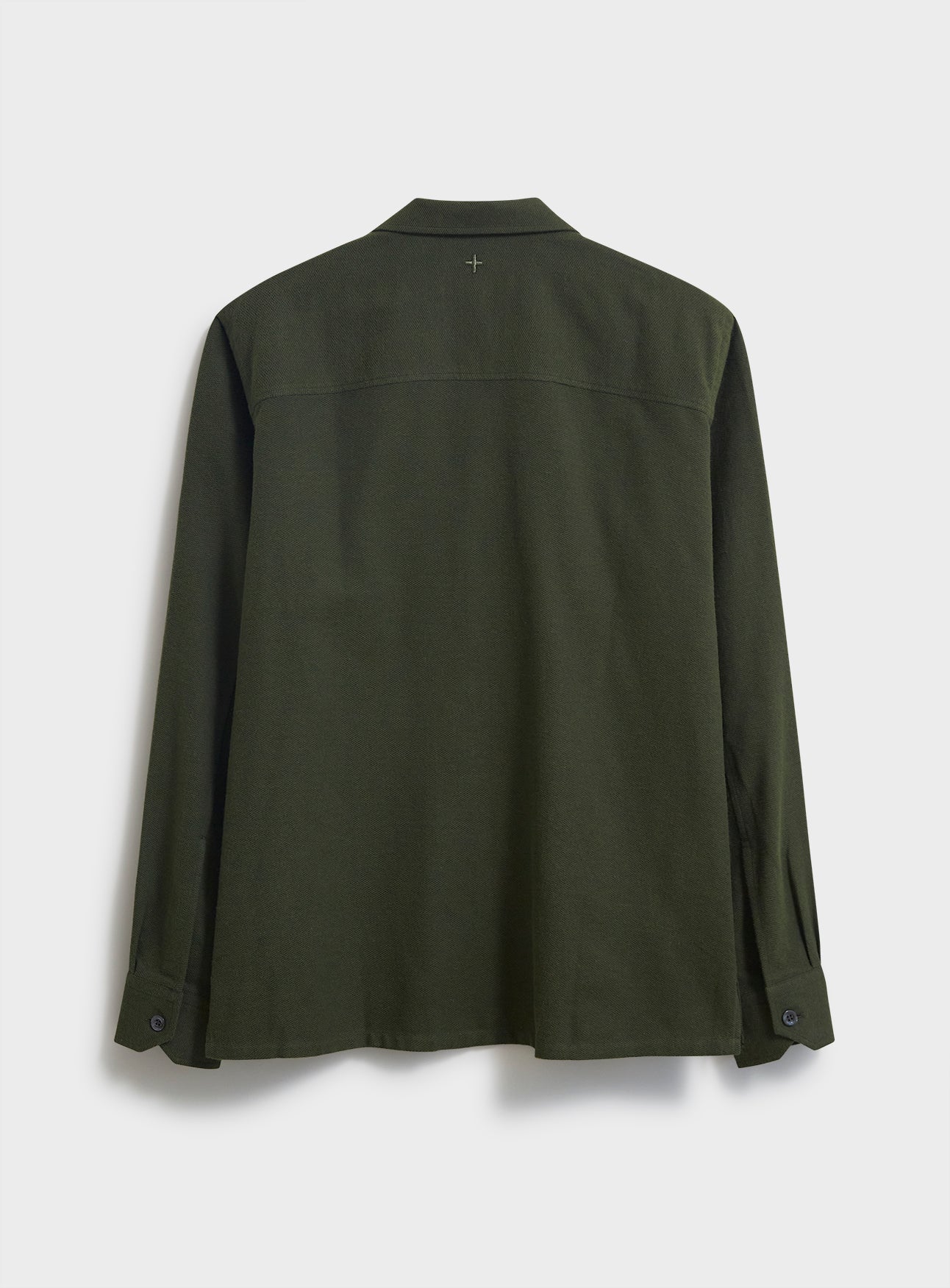 Recycled Italian Green Flannel Shirt Jacket - Image 4