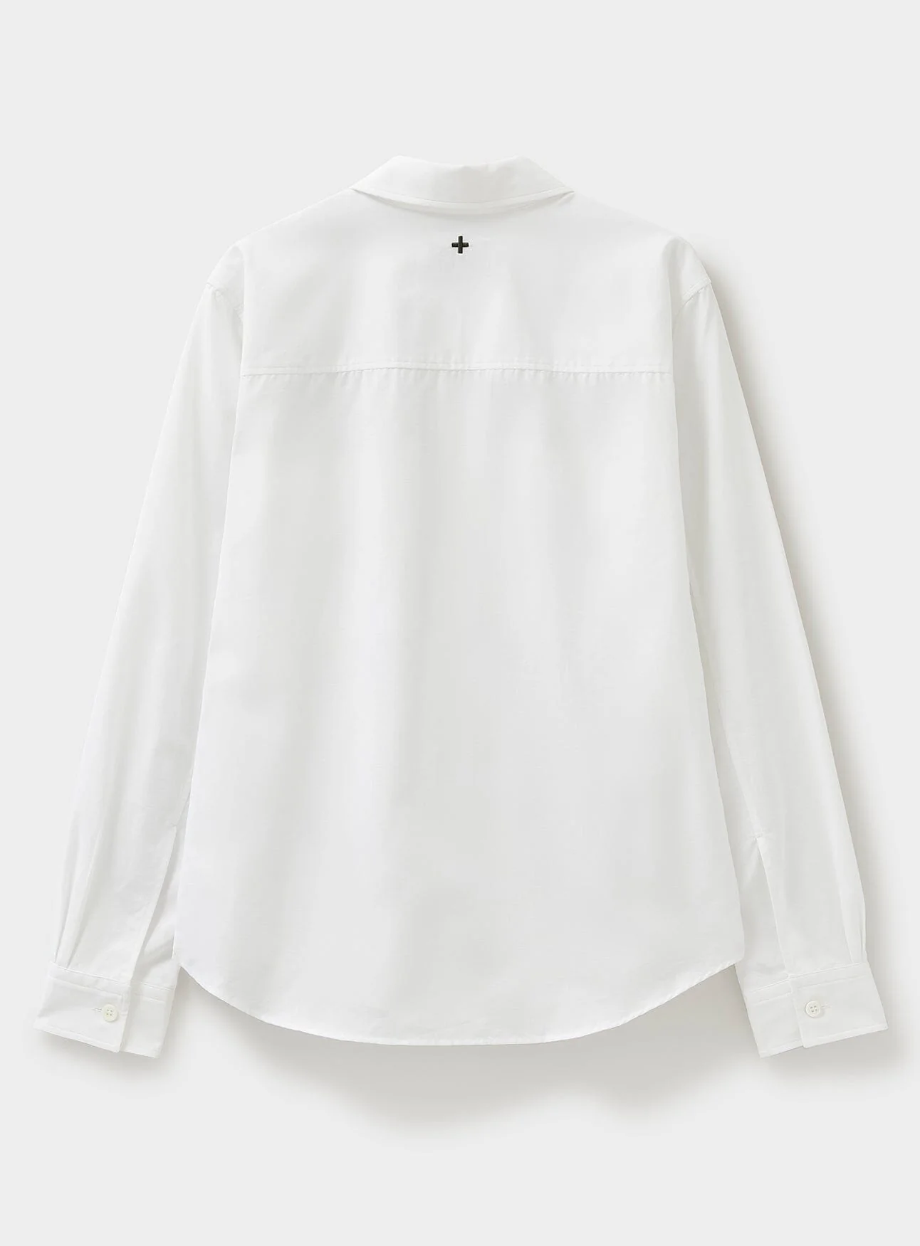 Recycled Italian White Oxford Modern Button-down Collar Popover Shirt - Image 5