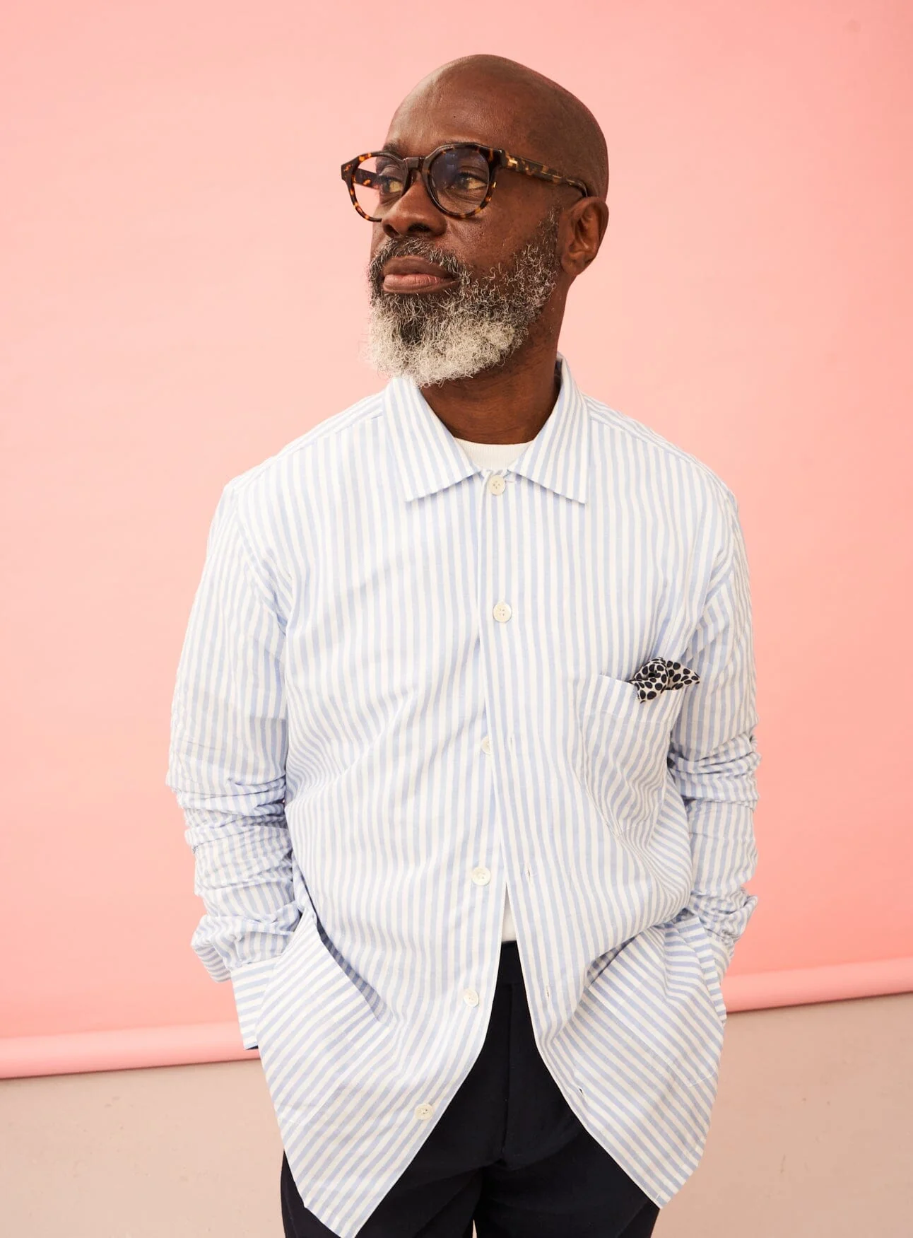 Recycled Italian Sky Bengal Shirt Jacket - Image 8