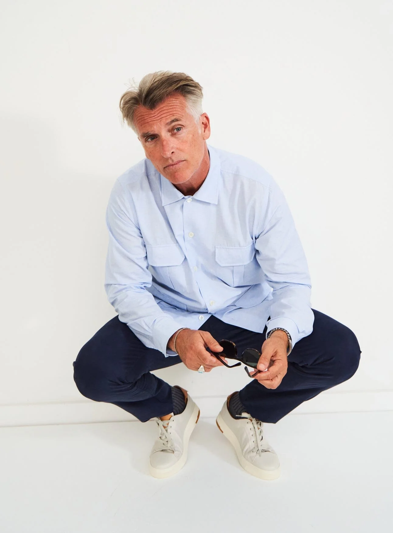 Recycled Italian Sky Fil-a-Fil Overshirt - Image 4