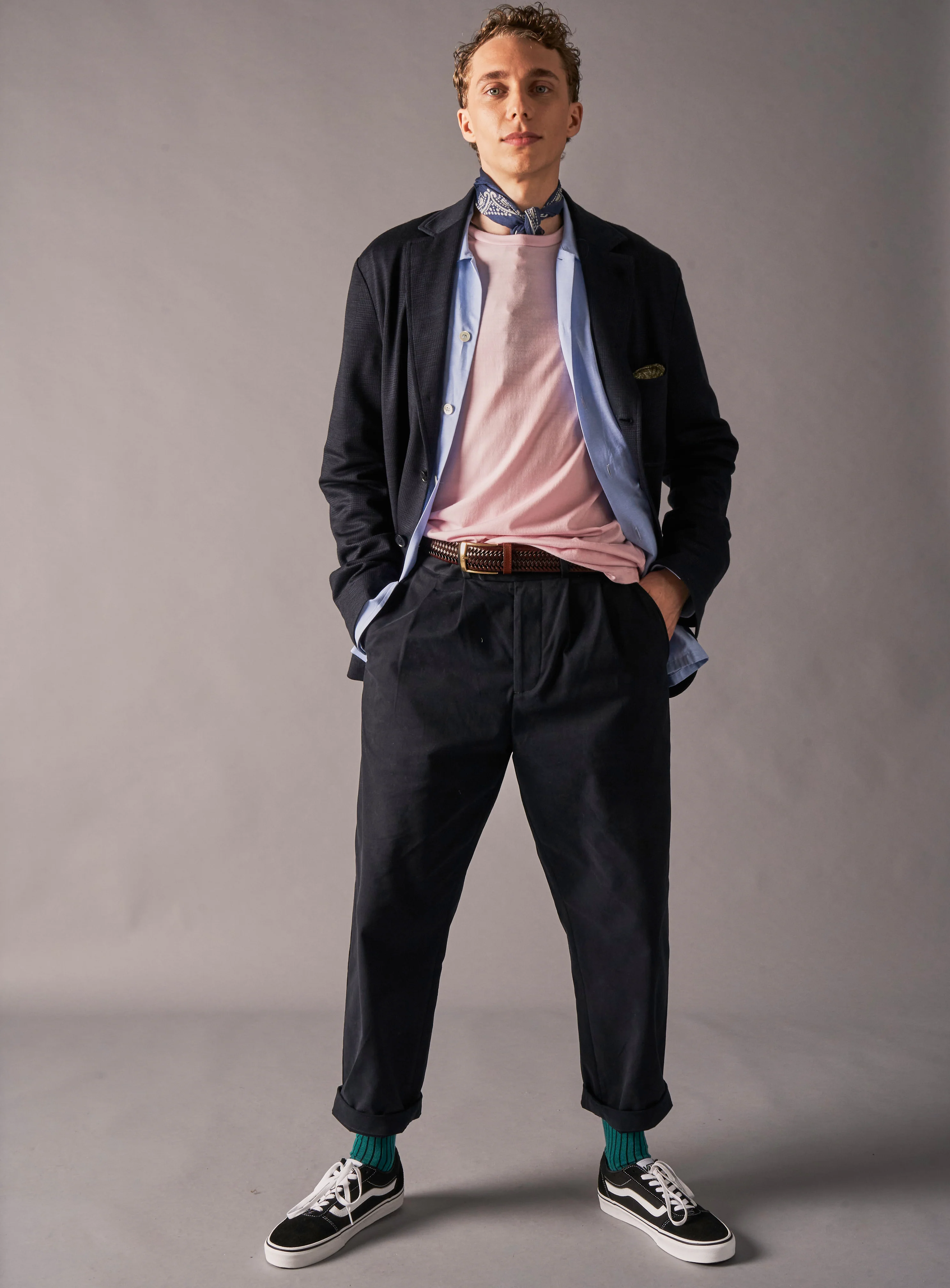 Recycled Italian Sky Slub Shirt Jacket - Image 12