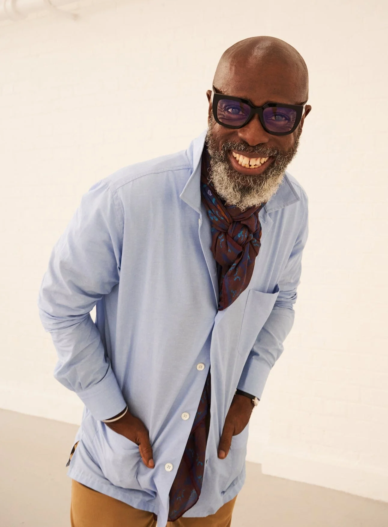 Recycled Italian Sky Slub Shirt Jacket - Image 3