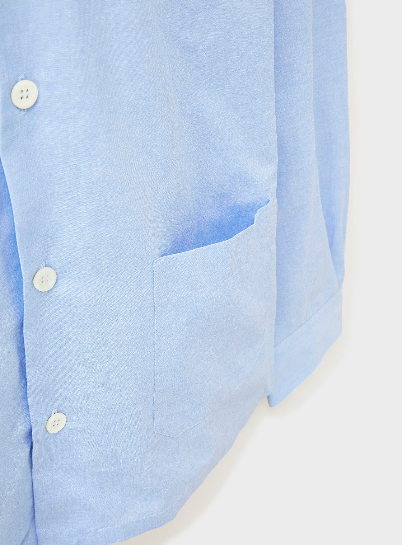 Recycled Italian Sky Slub Shirt Jacket - Image 4