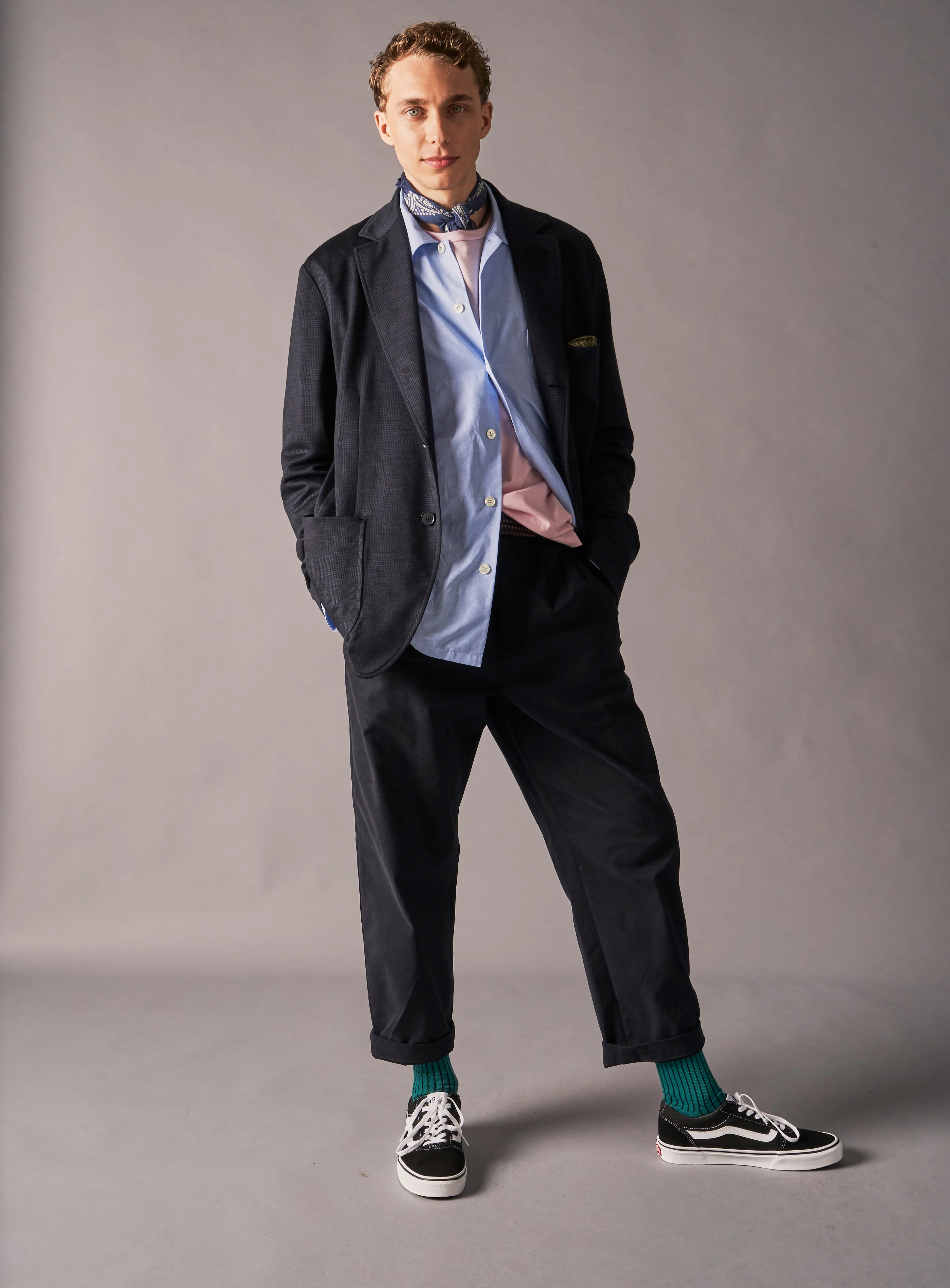 Recycled Italian Sky Slub Shirt Jacket - Image 5