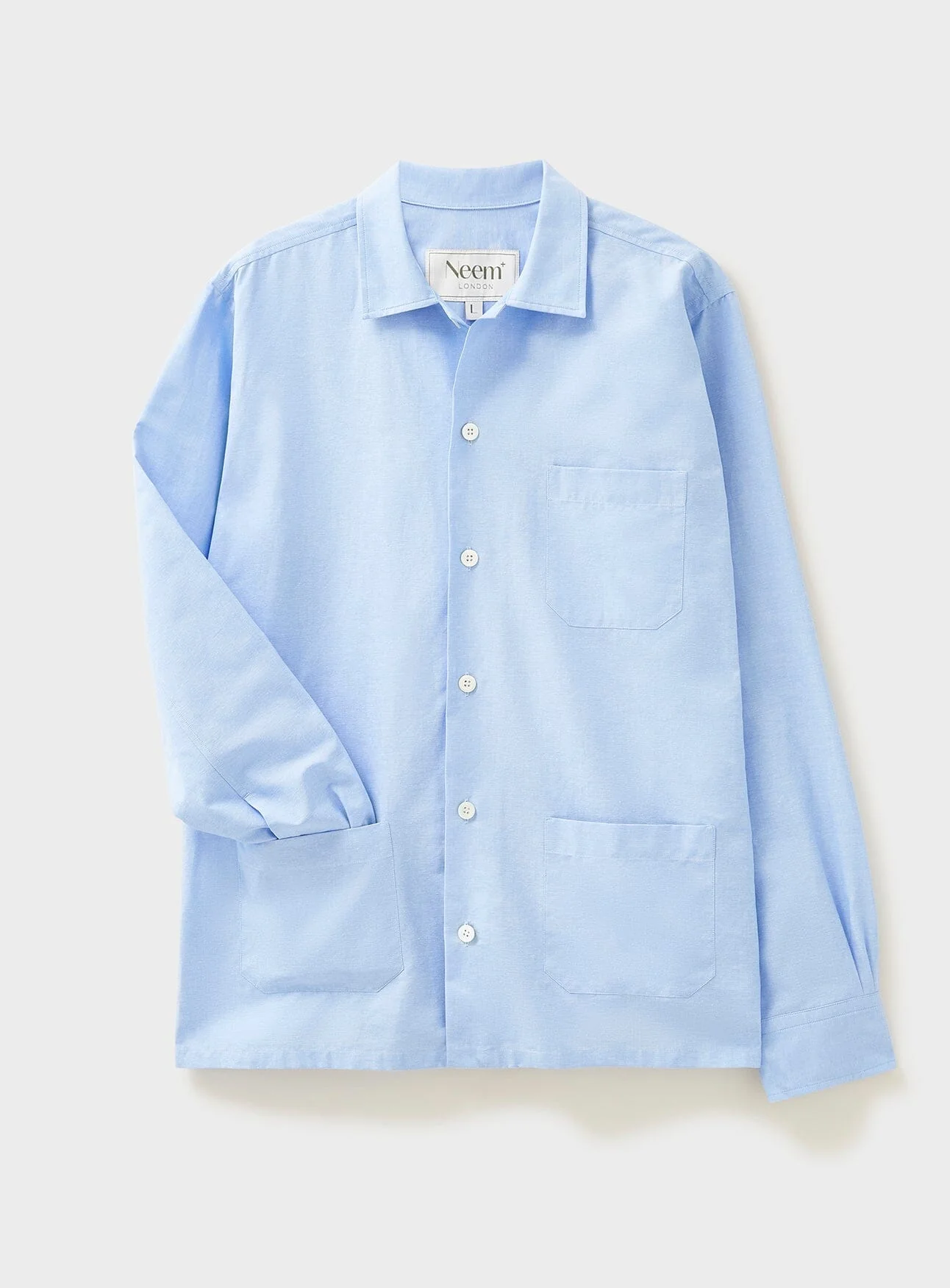 Recycled Italian Sky Slub Shirt Jacket - Image 6