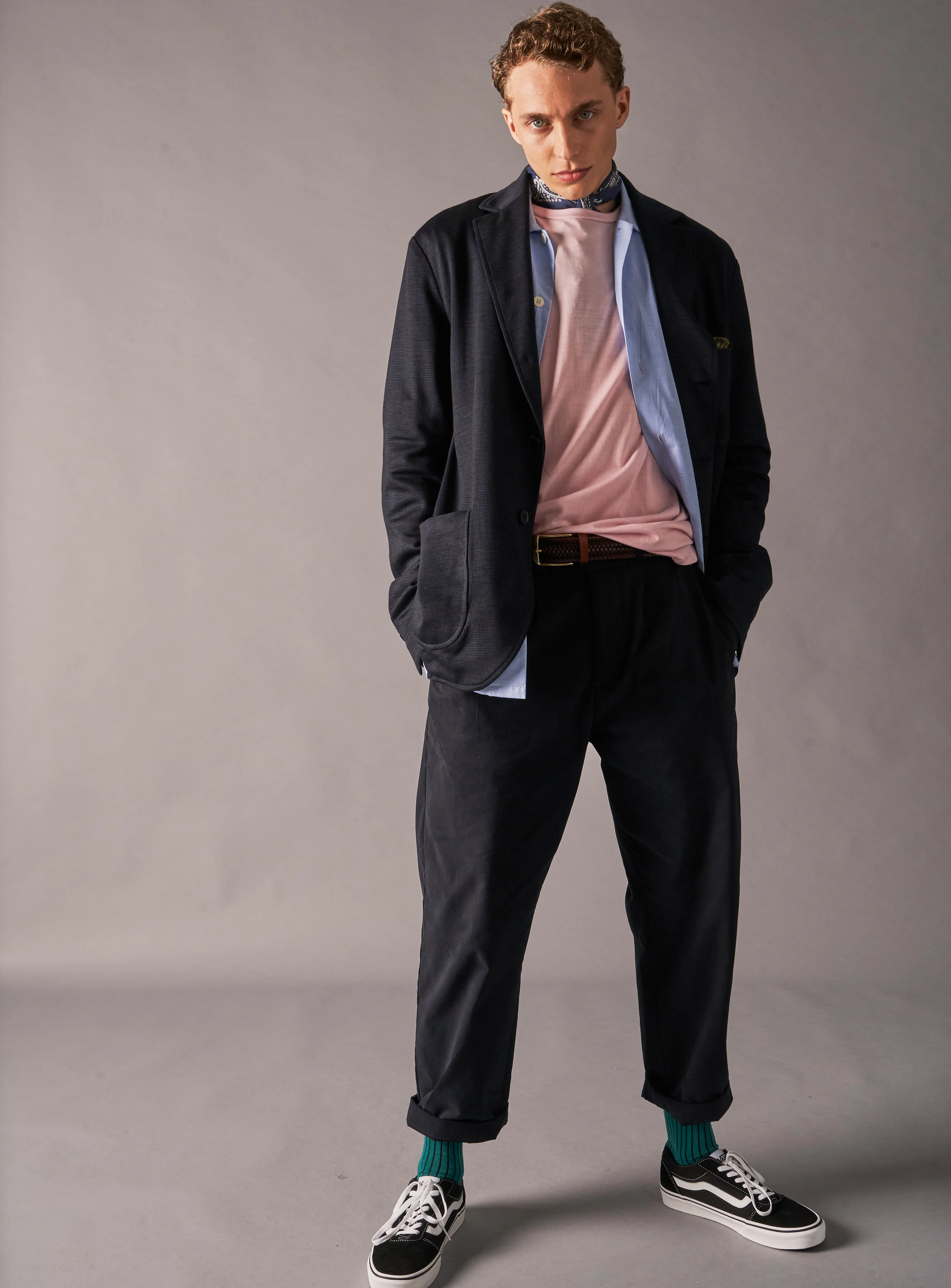 Recycled Italian Sky Slub Shirt Jacket - Image 9