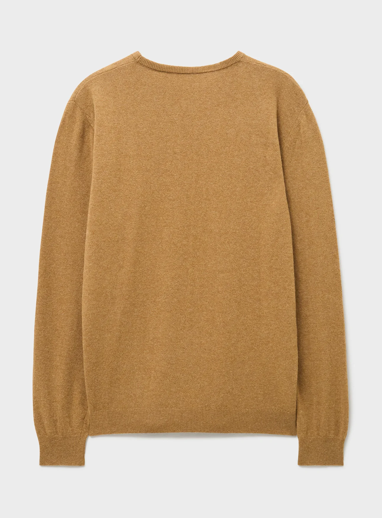 Recycled Italian Wool Tan Knitted Crew Neck - Image 5