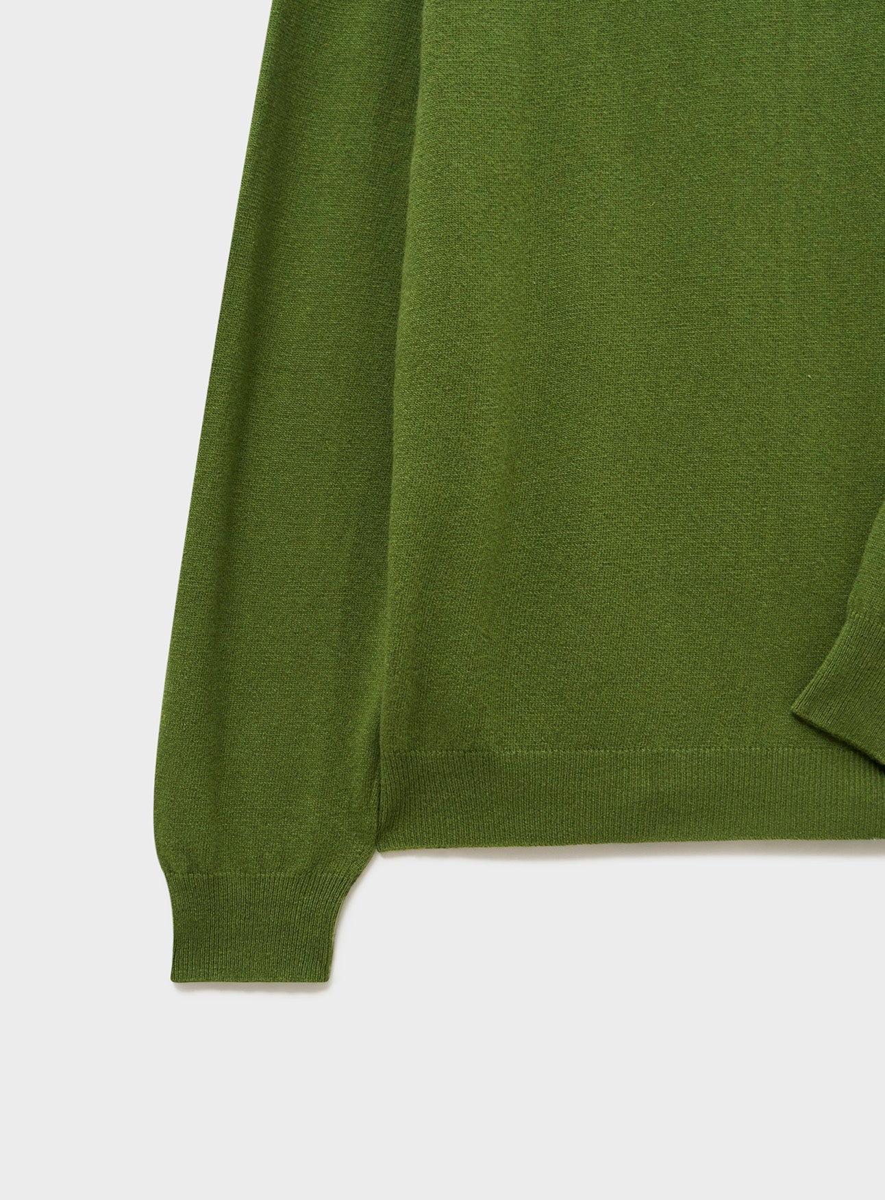 Recycled Italian Wool Knit Green Crew Neck - Image 7