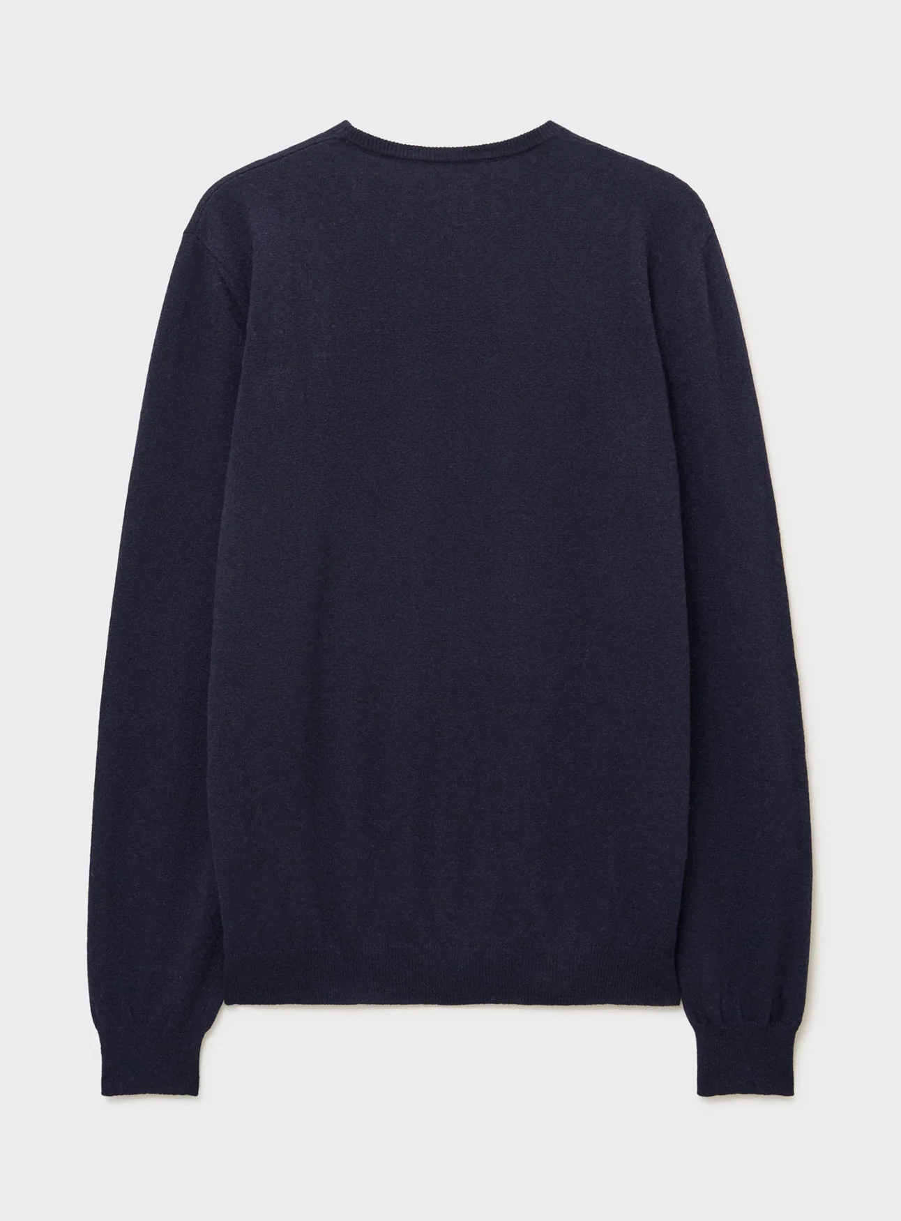Recycled Italian Wool Knit Navy Crew Neck - Image 3