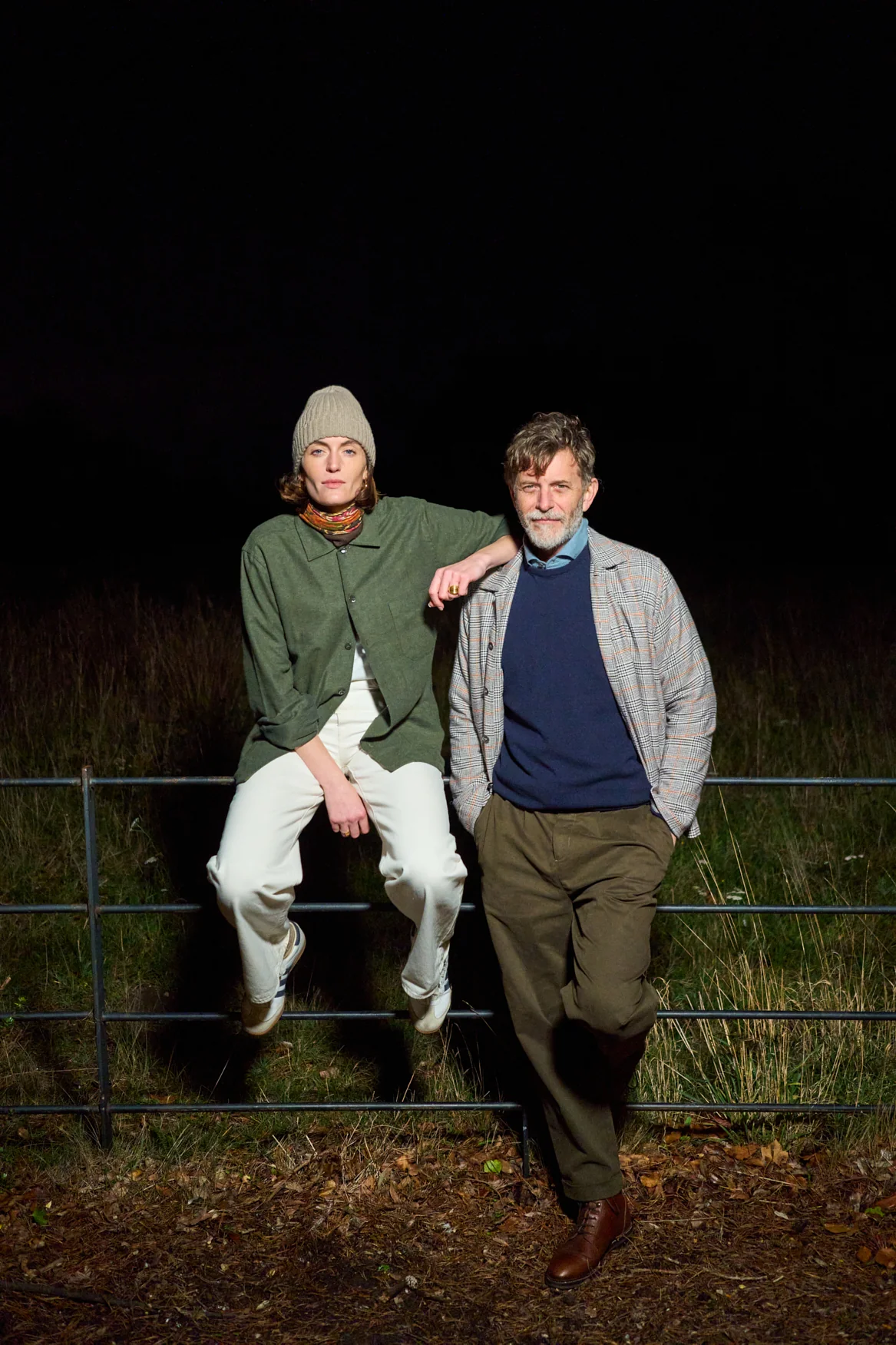 Recycled Italian Wool Knit Navy Crew Neck - Image 6