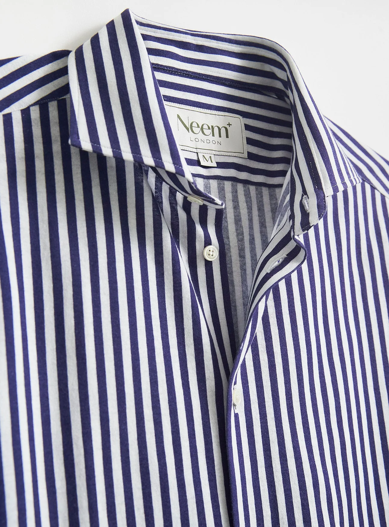 Recycled Modern City Stripe Cut Away Collar Shirt - Image 3