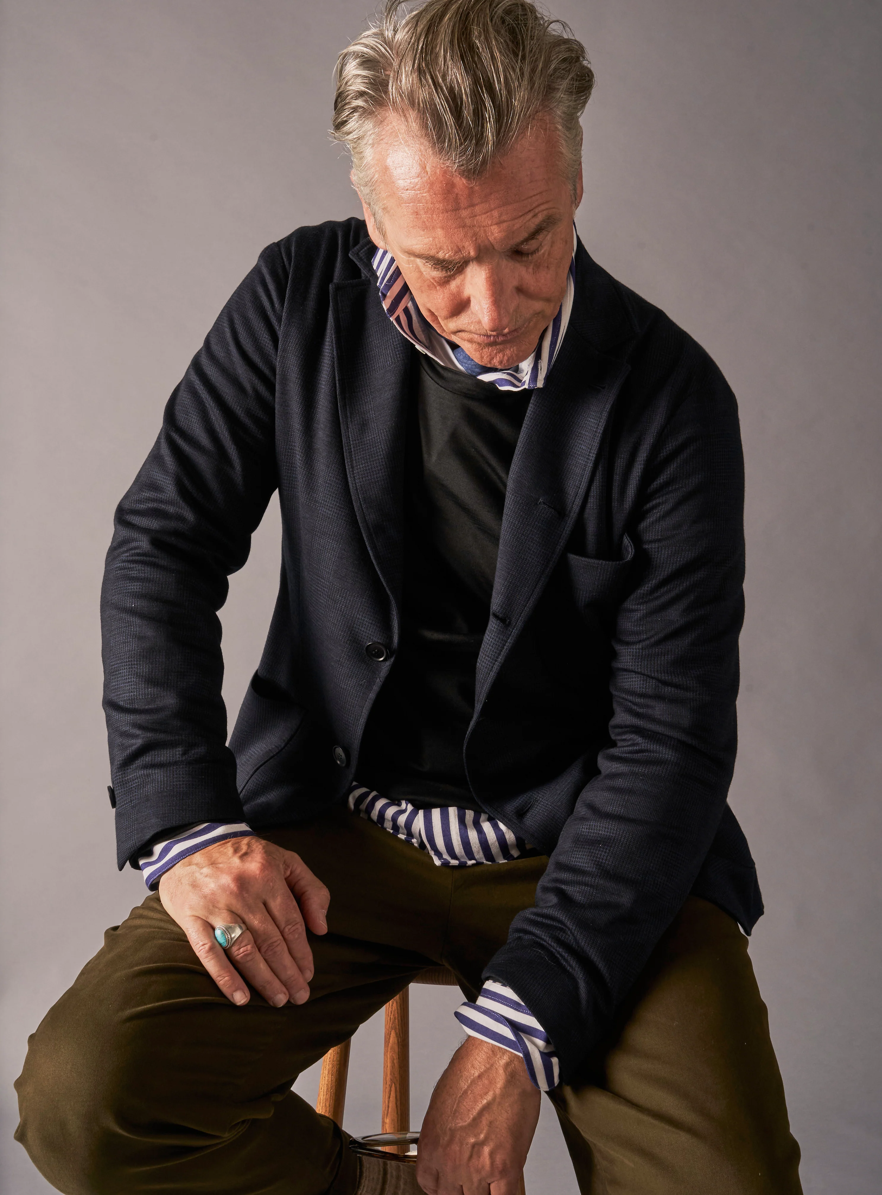 Recycled Modern City Stripe Cut Away Collar Shirt - Image 8