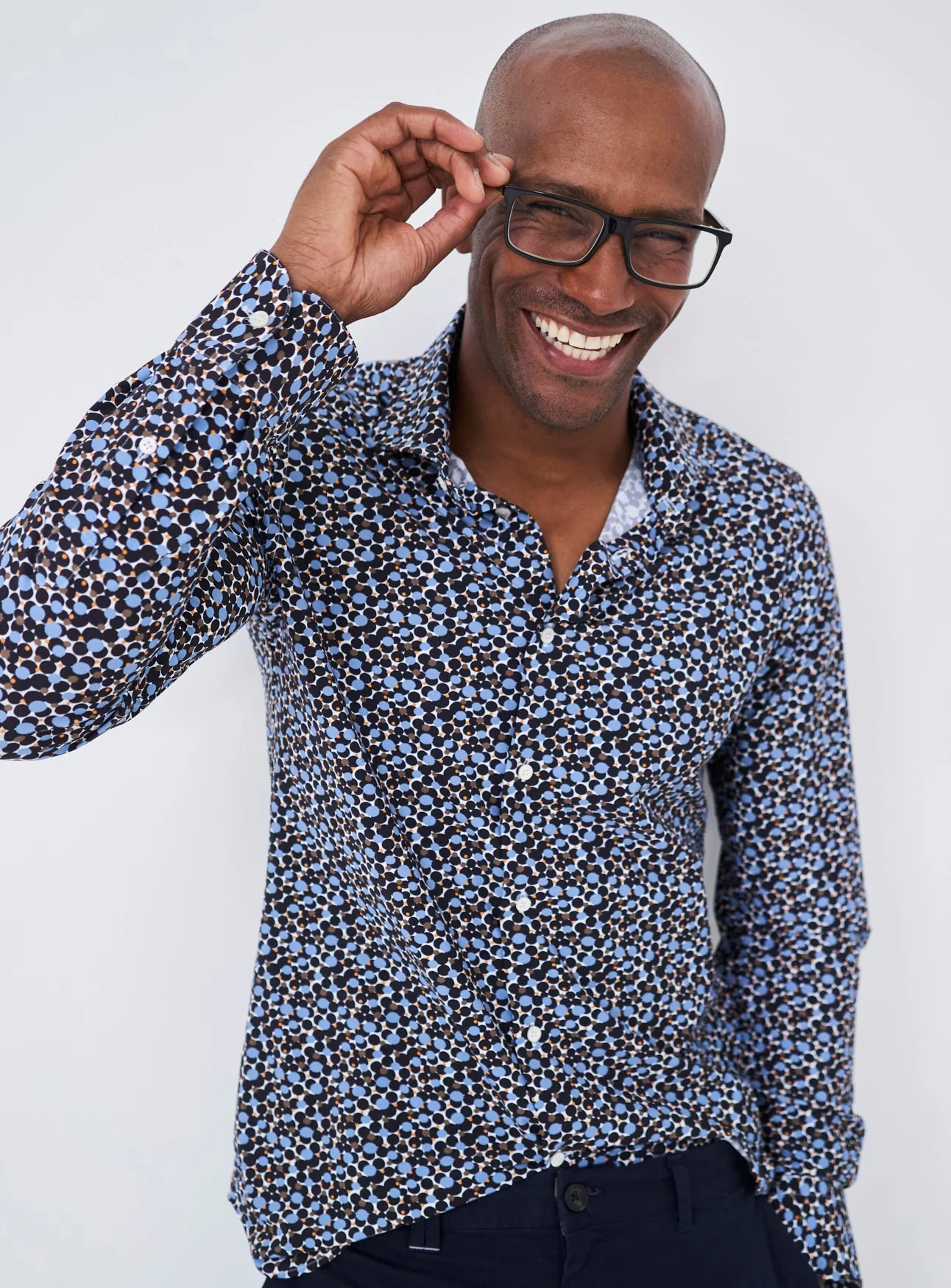 Recycled Multi Print Party Comfort Shirt - Image 5