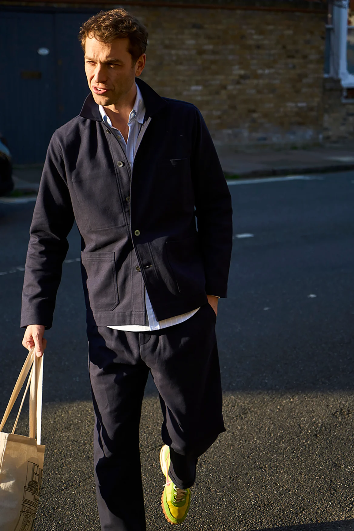 Recycled Heavy Duty Twill Navy Jacket - Image 4