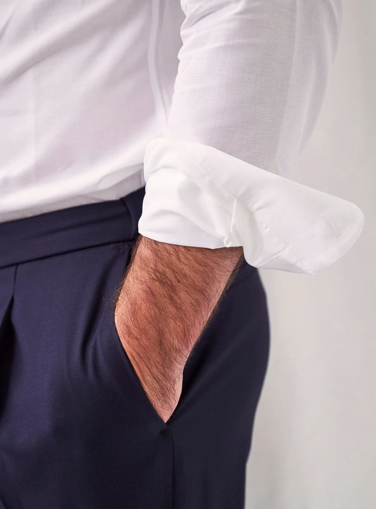 Recycled Italian White Cut Away Shirt - Image 6