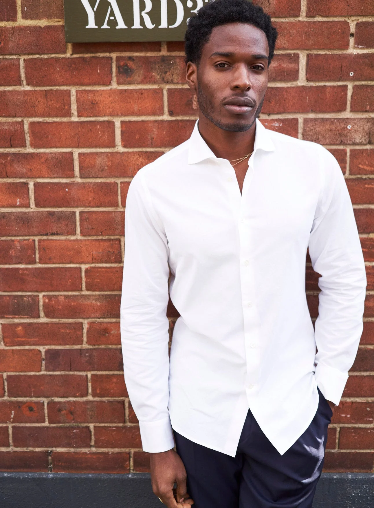 Recycled Italian White Cut Away Shirt - Image 8